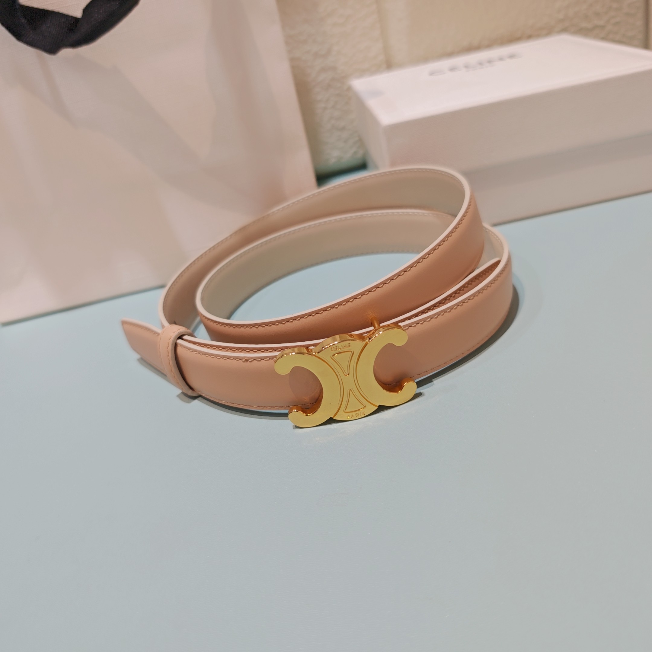 💥💥💥2.5cm赛琳腰带，双面头层牛皮，长度：75.80.85.90.95.100.欧，铜五金扣原版开模