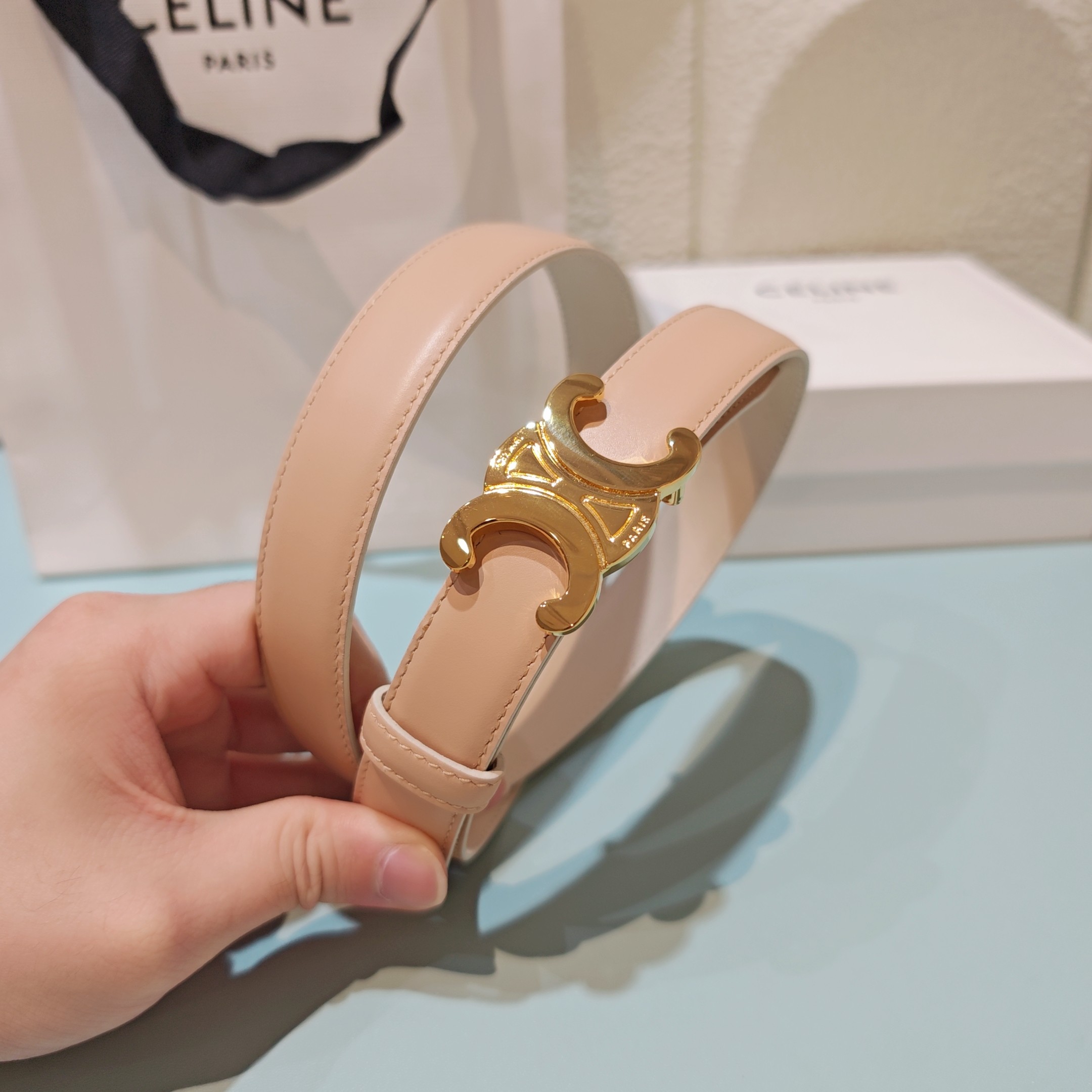 💥💥💥2.5cm赛琳腰带，双面头层牛皮，长度：75.80.85.90.95.100.欧，铜五金扣原版开模