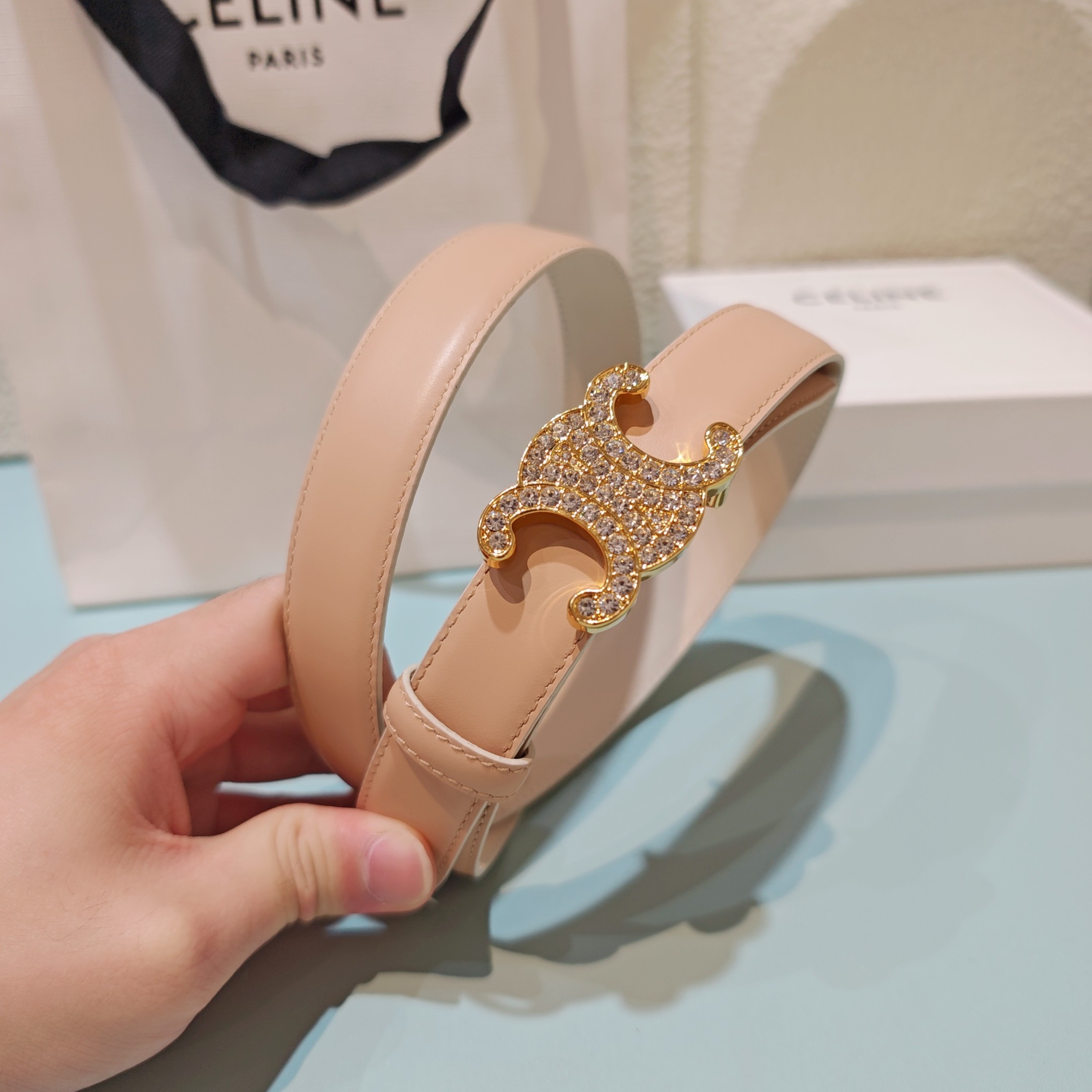 💥💥💥2.5cm赛琳腰带，双面头层牛皮，长度：75.80.85.90.95.100.欧，铜五金扣原版开模