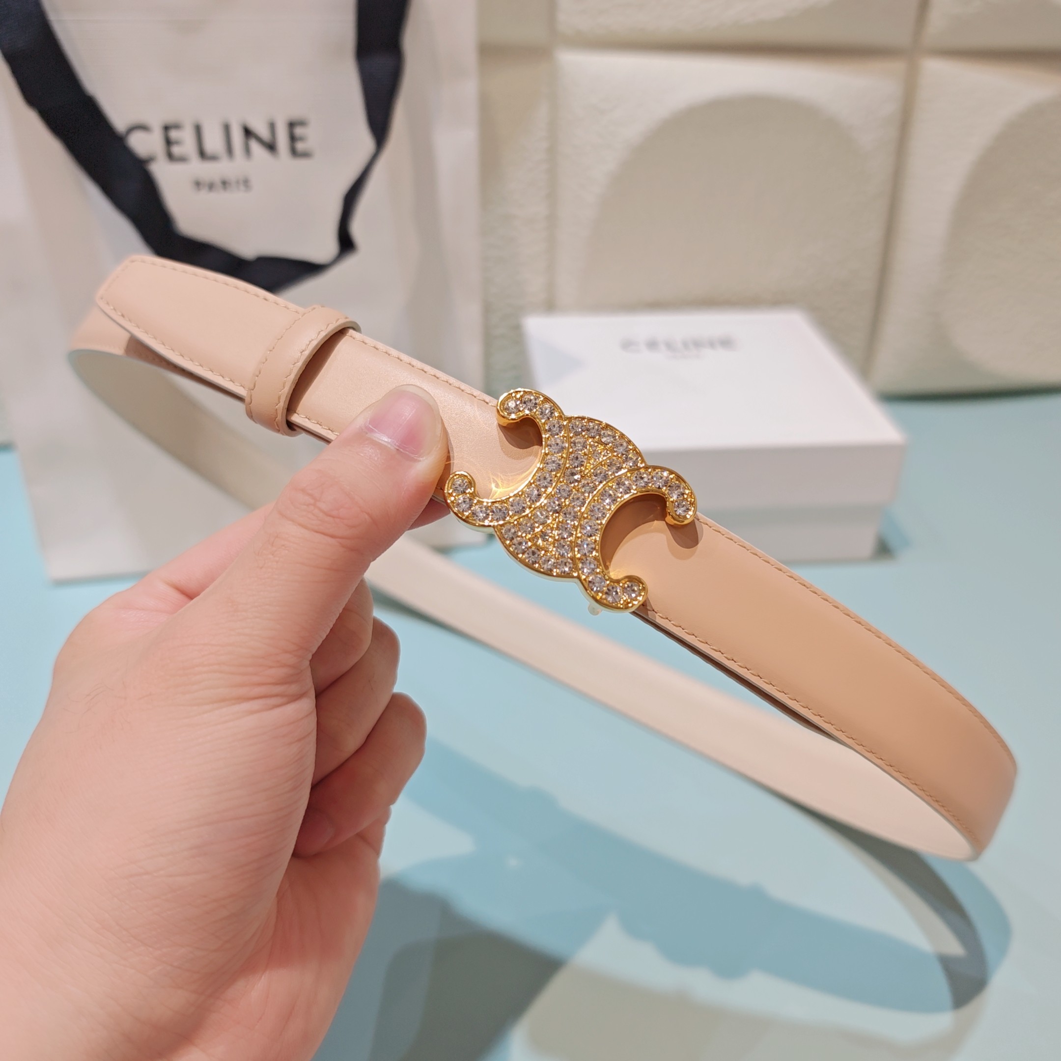 💥💥💥2.5cm赛琳腰带，双面头层牛皮，长度：75.80.85.90.95.100.欧，铜五金扣原版开模