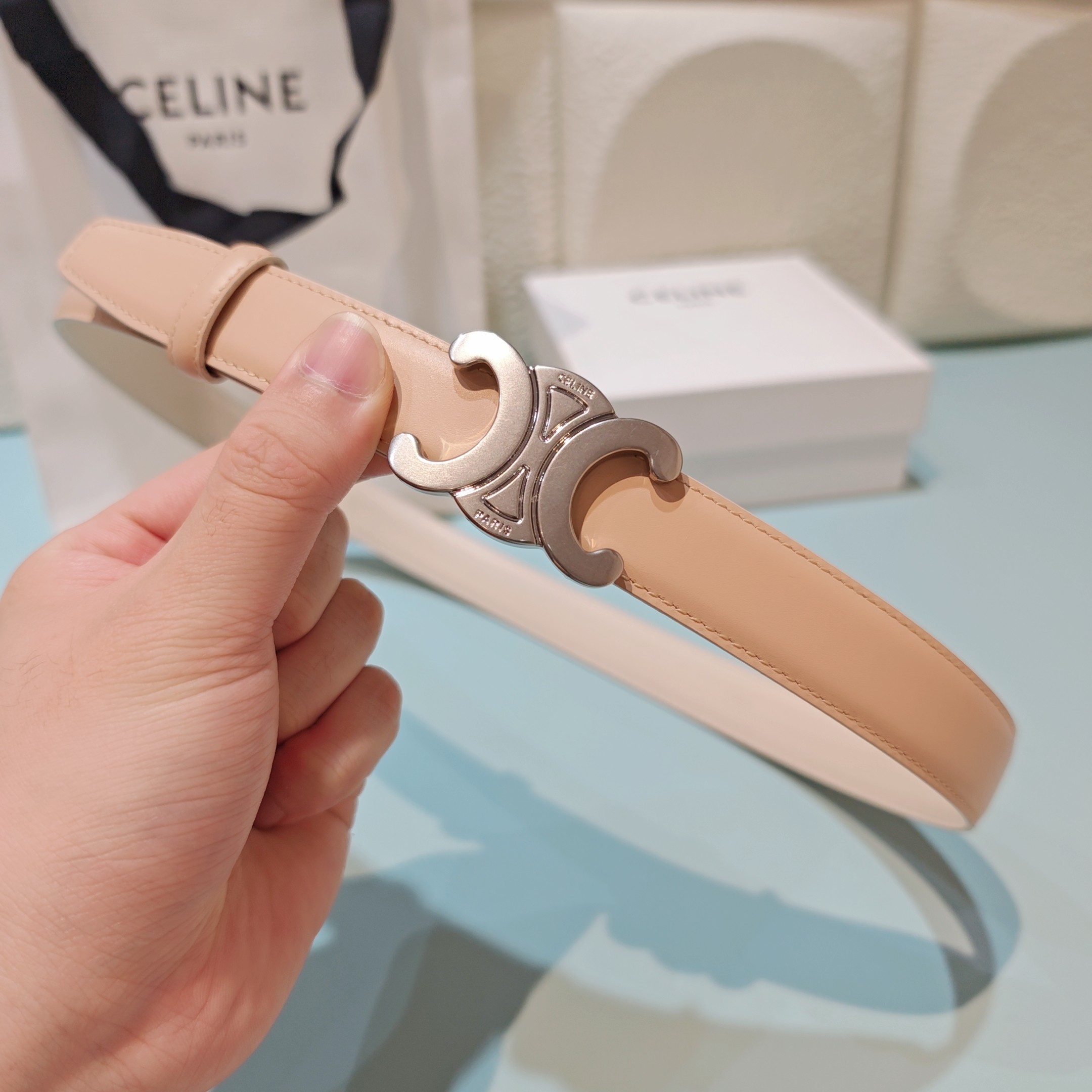 💥💥💥2.5cm赛琳腰带，双面头层牛皮，长度：75.80.85.90.95.100.欧，铜五金扣原版开模