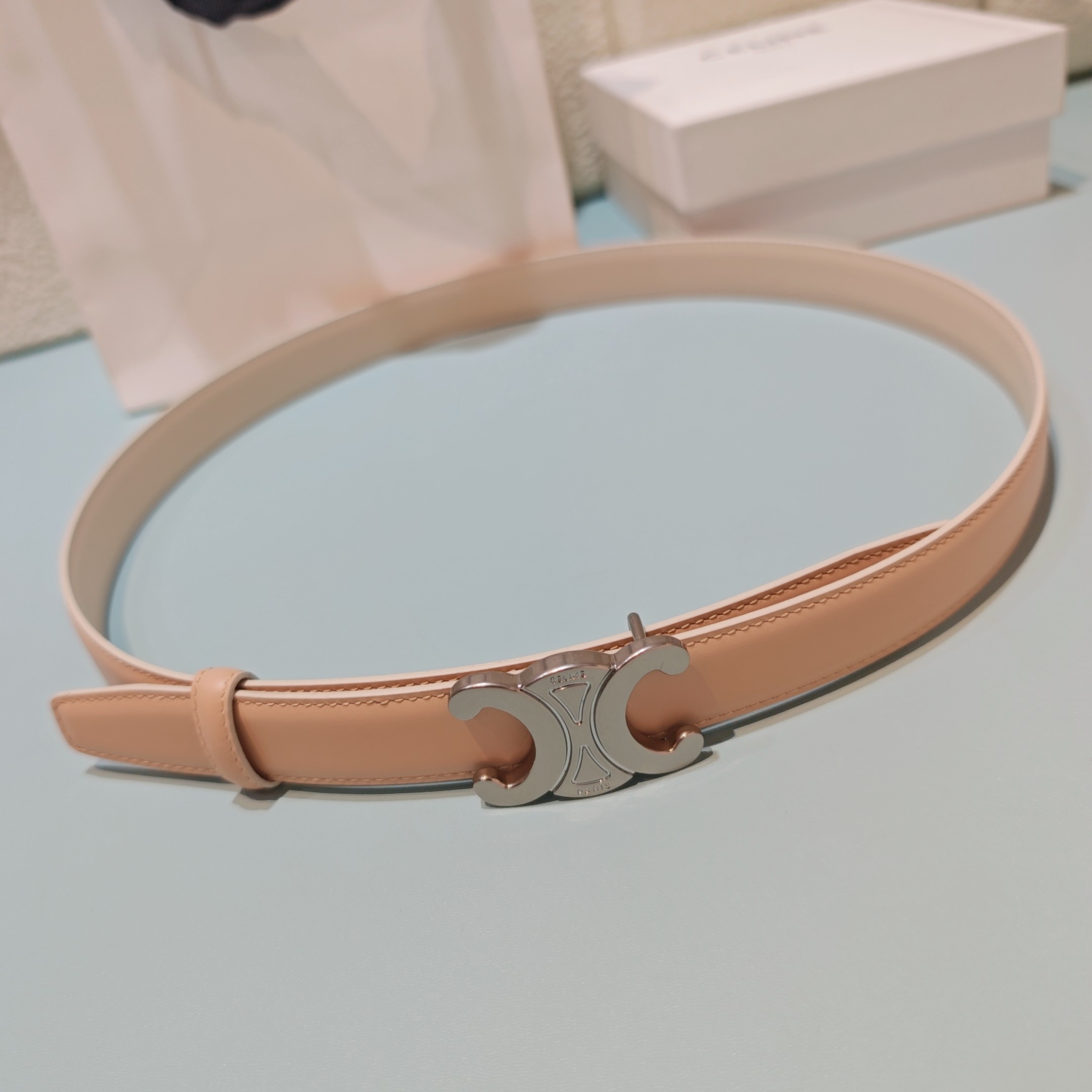 💥💥💥2.5cm赛琳腰带，双面头层牛皮，长度：75.80.85.90.95.100.欧，铜五金扣原版开模