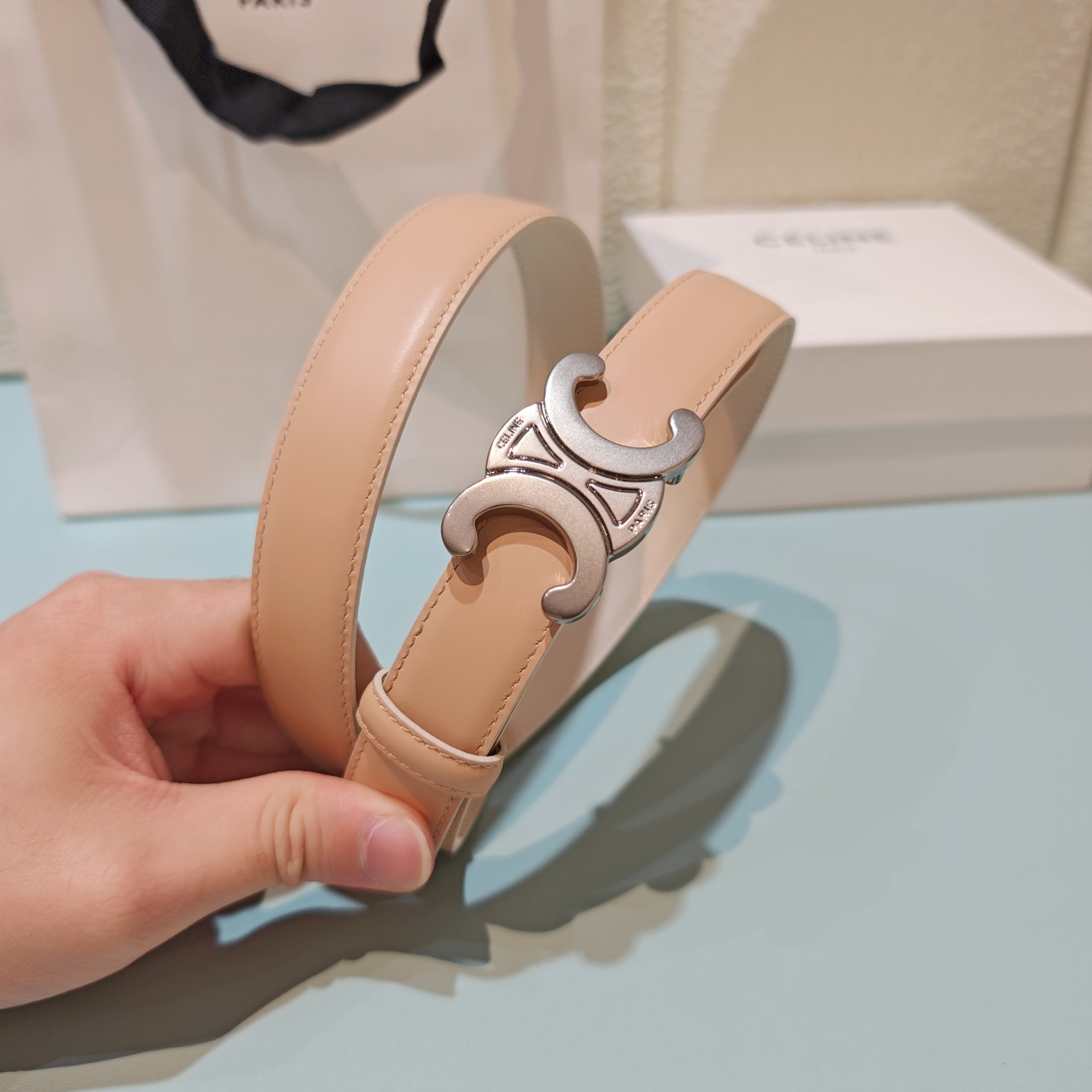 💥💥💥2.5cm赛琳腰带，双面头层牛皮，长度：75.80.85.90.95.100.欧，铜五金扣原版开模