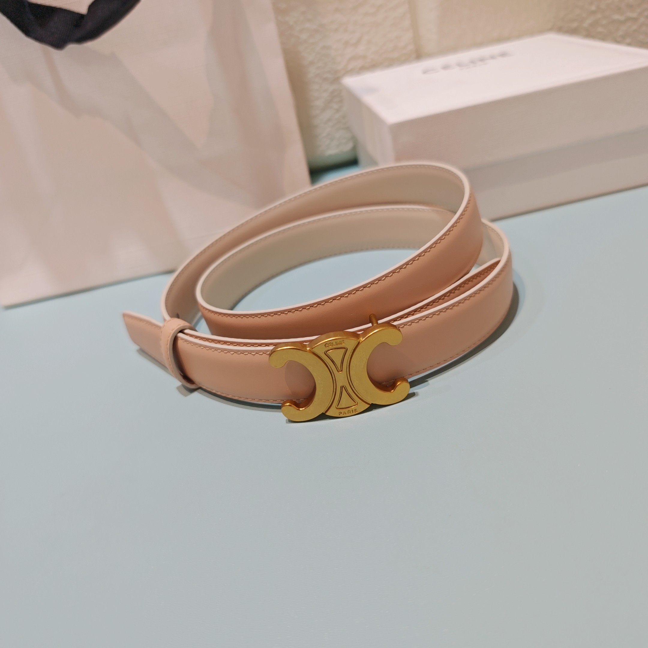 💥💥💥2.5cm赛琳腰带，双面头层牛皮，长度：75.80.85.90.95.100.欧，铜五金扣原版开模