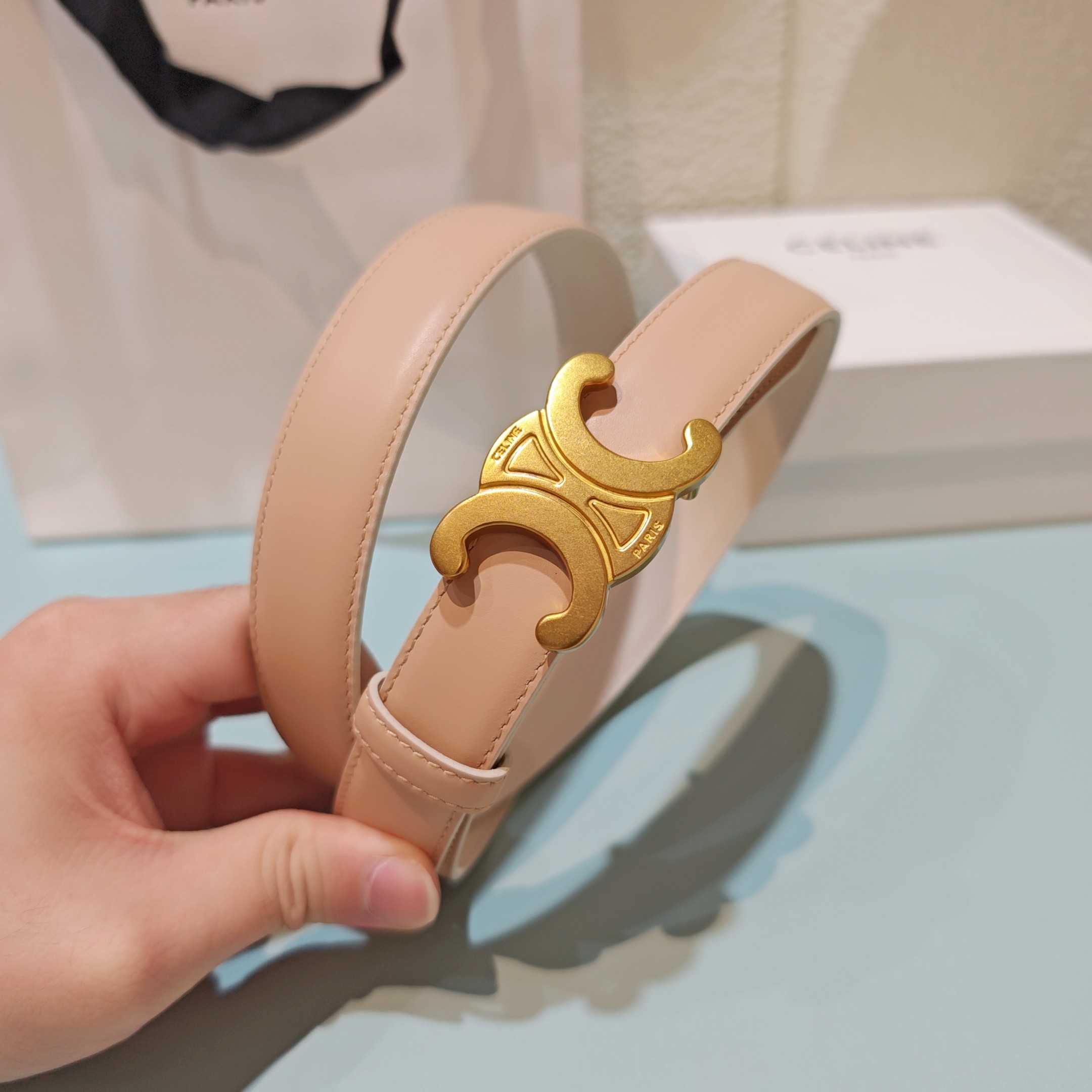 💥💥💥2.5cm赛琳腰带，双面头层牛皮，长度：75.80.85.90.95.100.欧，铜五金扣原版开模