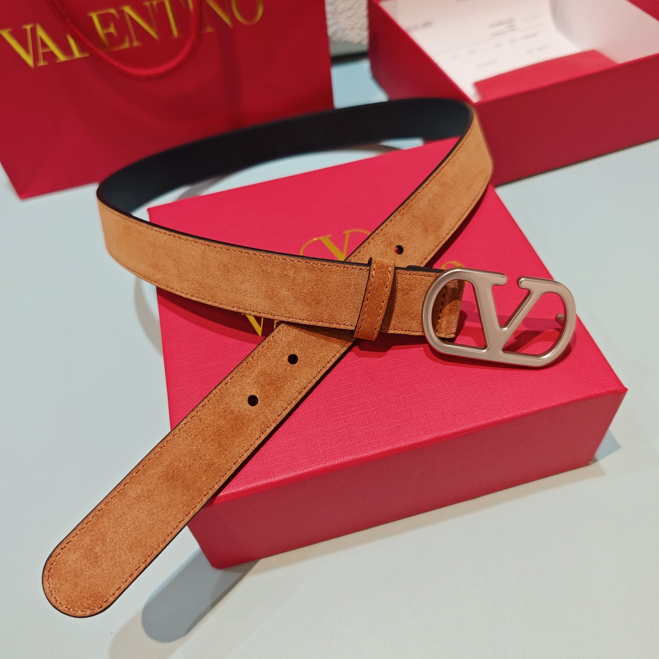 💥💥💥3.0cm 华伦天奴 腰带，双面头层牛皮，长度：75.80.85.90.95.100.105欧，铜