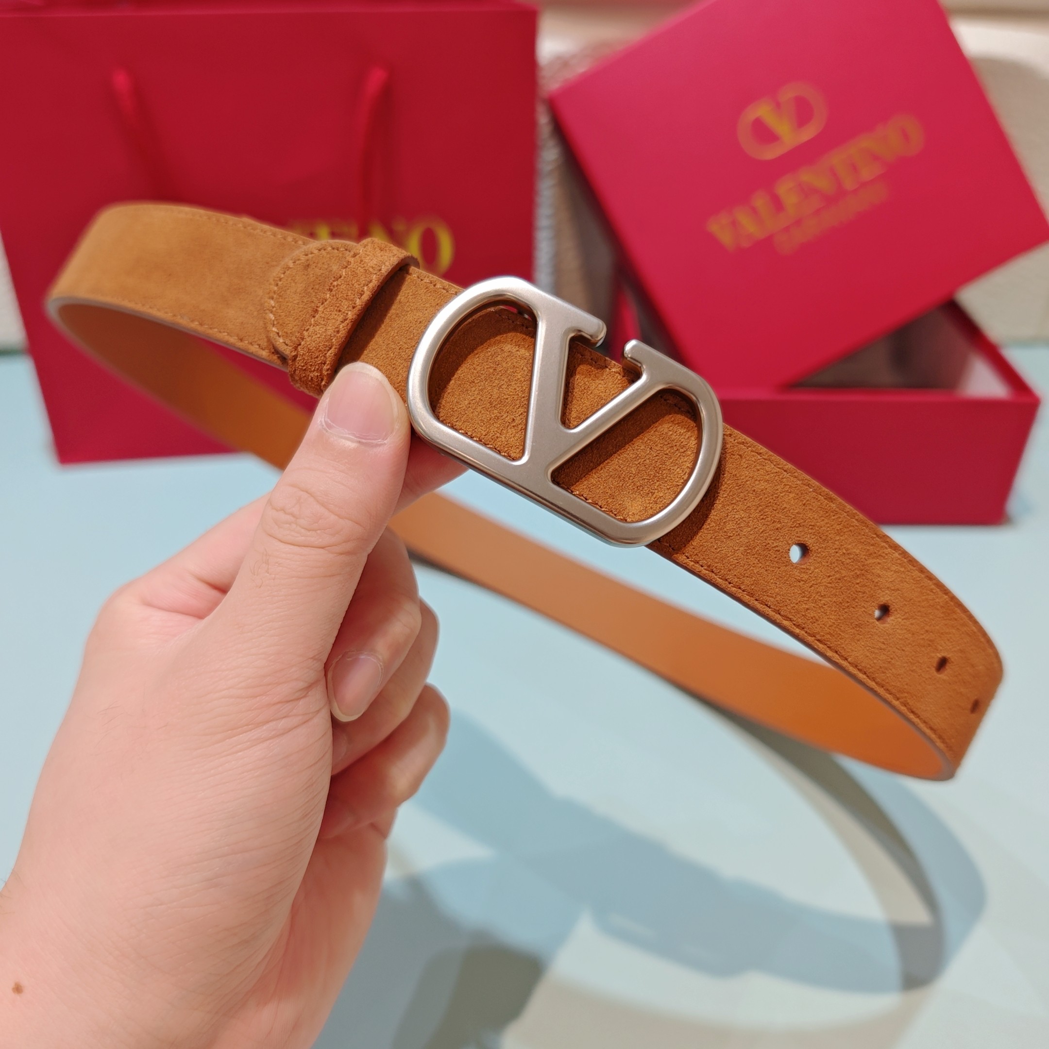 💥💥💥3.0cm 华伦天奴 腰带，双面头层牛皮，长度：75.80.85.90.95.100.105欧，铜