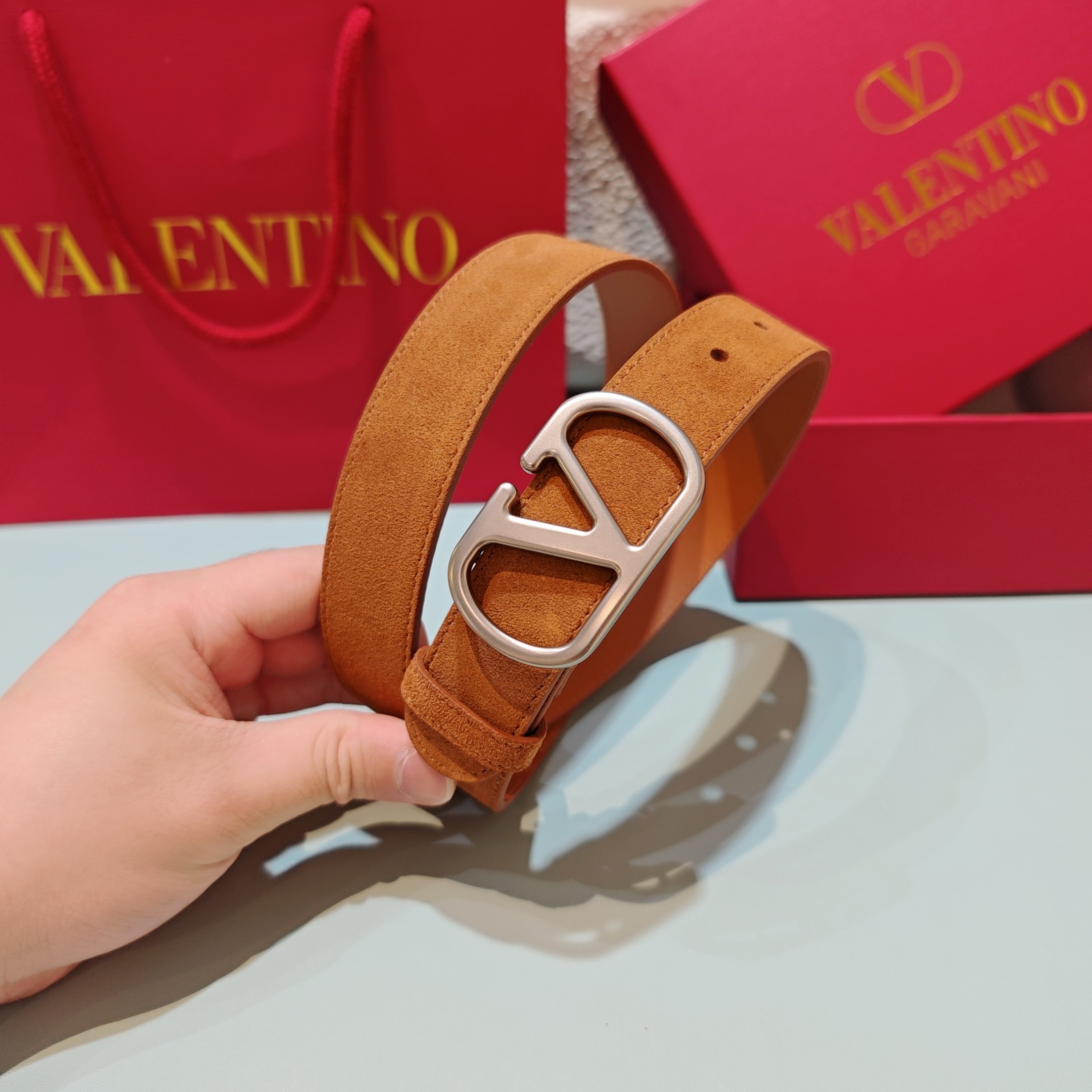 💥💥💥3.0cm 华伦天奴 腰带，双面头层牛皮，长度：75.80.85.90.95.100.105欧，铜