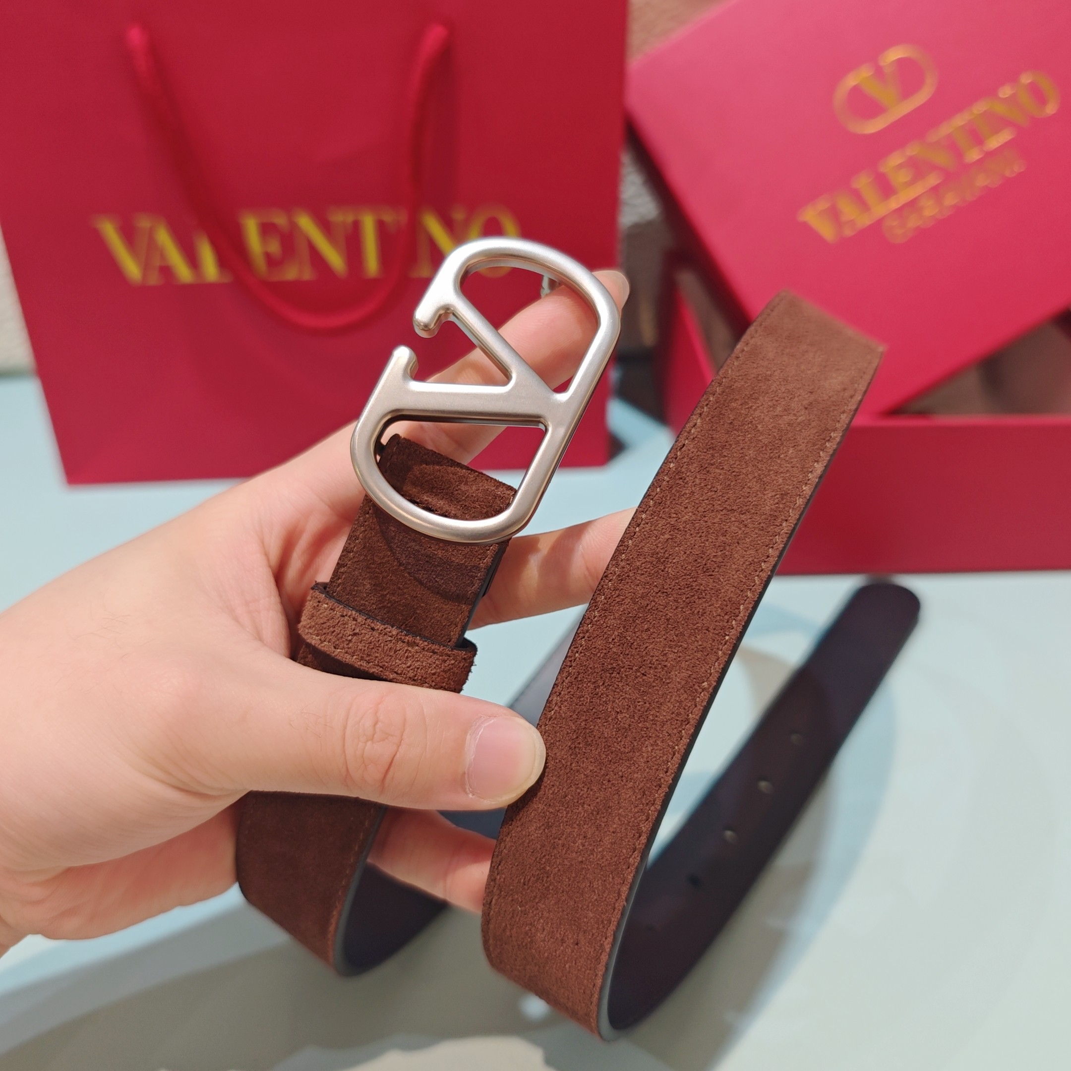 💥💥💥3.0cm 华伦天奴 腰带，双面头层牛皮，长度：75.80.85.90.95.100.105欧，铜