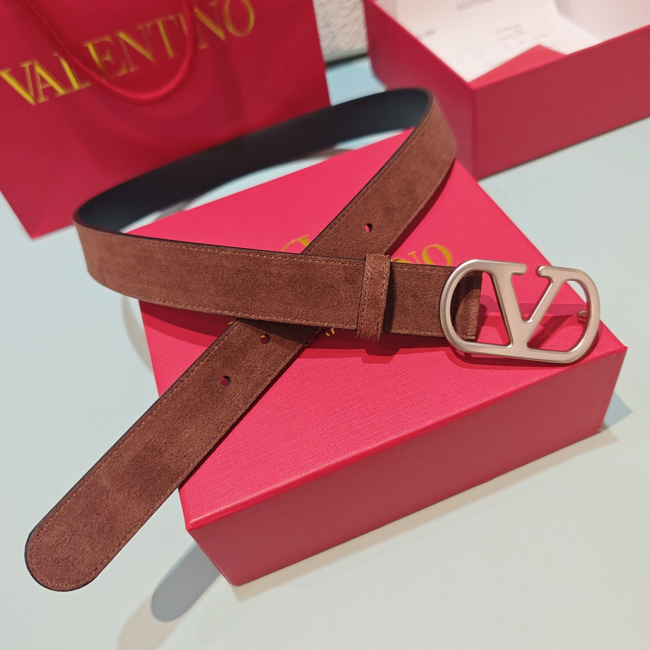 💥💥💥3.0cm 华伦天奴 腰带，双面头层牛皮，长度：75.80.85.90.95.100.105欧，铜