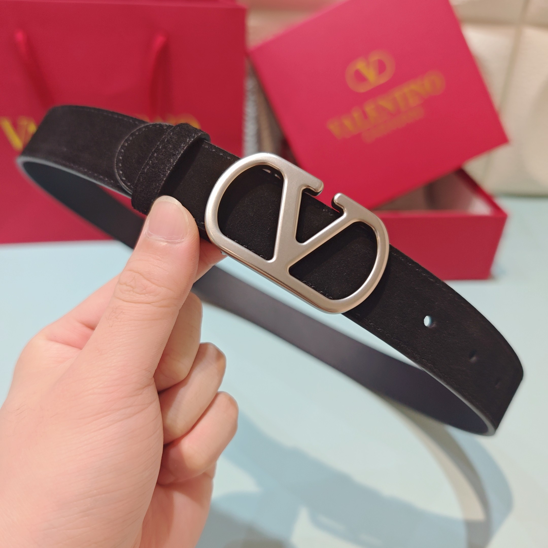 💥💥💥3.0cm 华伦天奴 腰带，双面头层牛皮，长度：75.80.85.90.95.100.105欧，铜