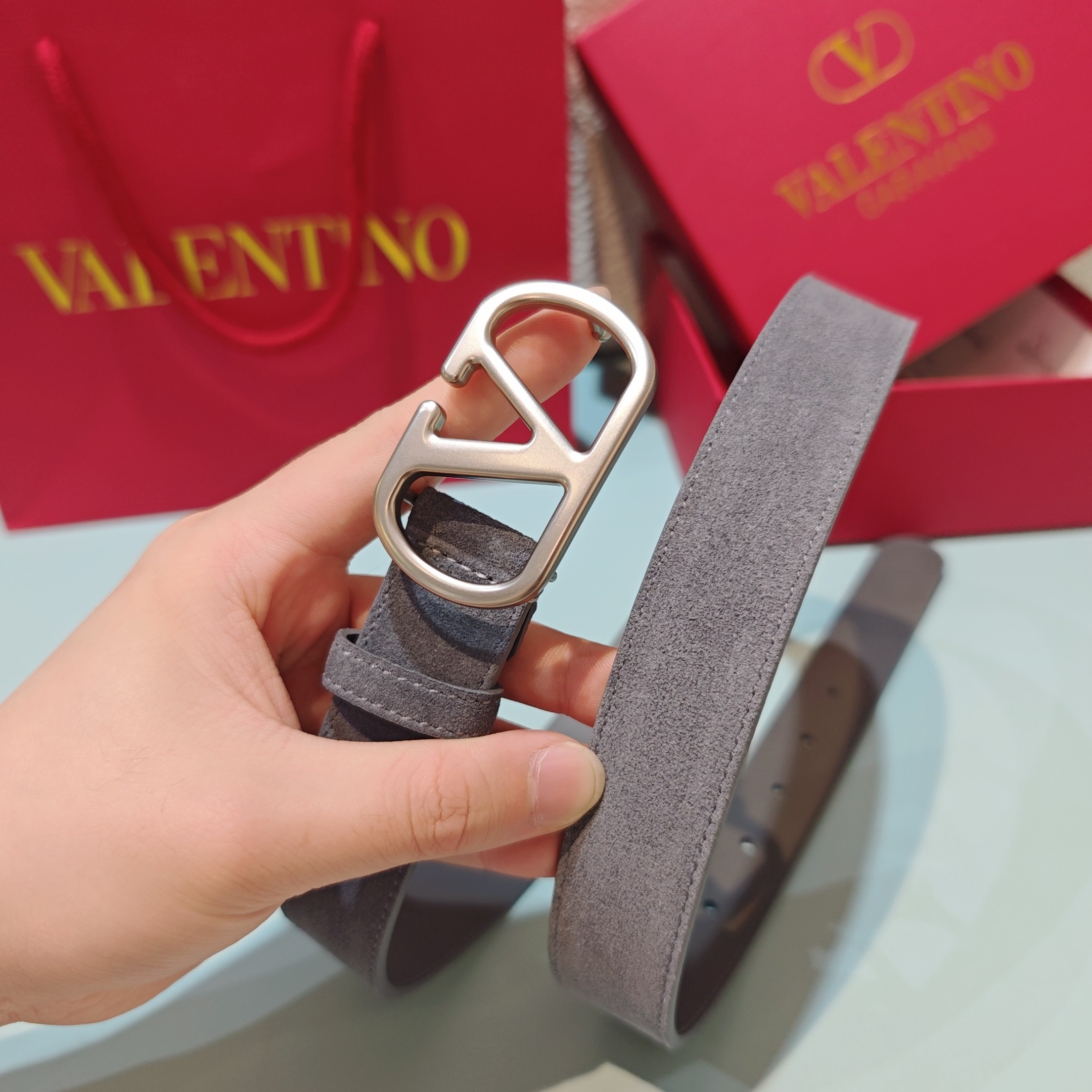 💥💥💥3.0cm 华伦天奴 腰带，双面头层牛皮，长度：75.80.85.90.95.100.105欧，铜