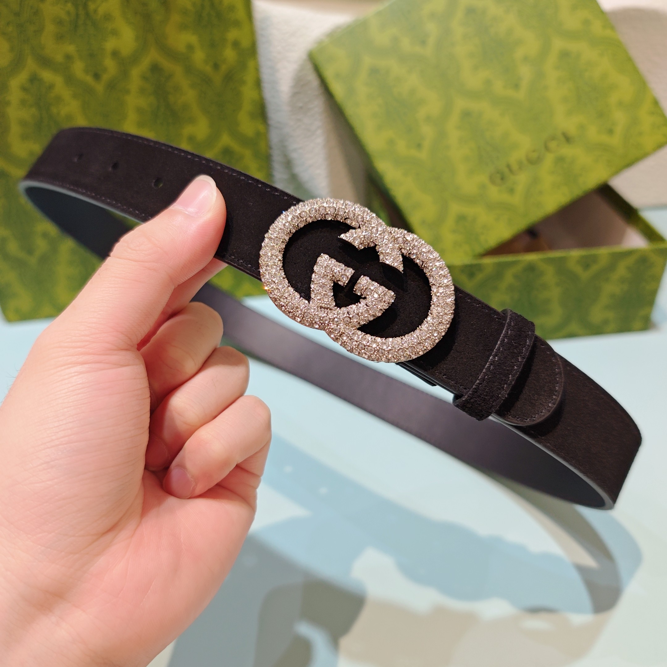 💥💥💥3.0cm 古驰 腰带，双面头层牛皮，长度：75.80.85.90.95.100.105欧，铜五金