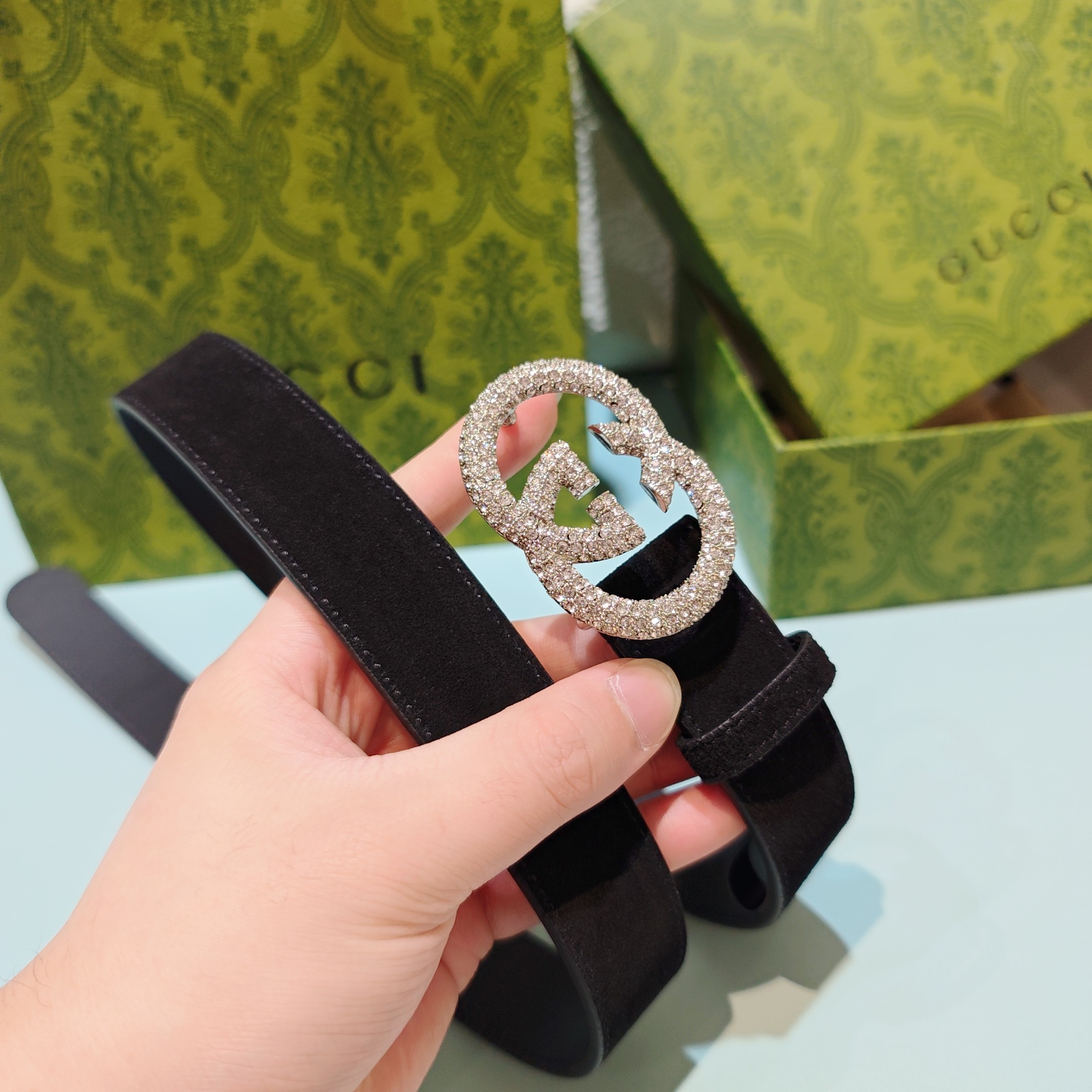 💥💥💥3.0cm 古驰 腰带，双面头层牛皮，长度：75.80.85.90.95.100.105欧，铜五金