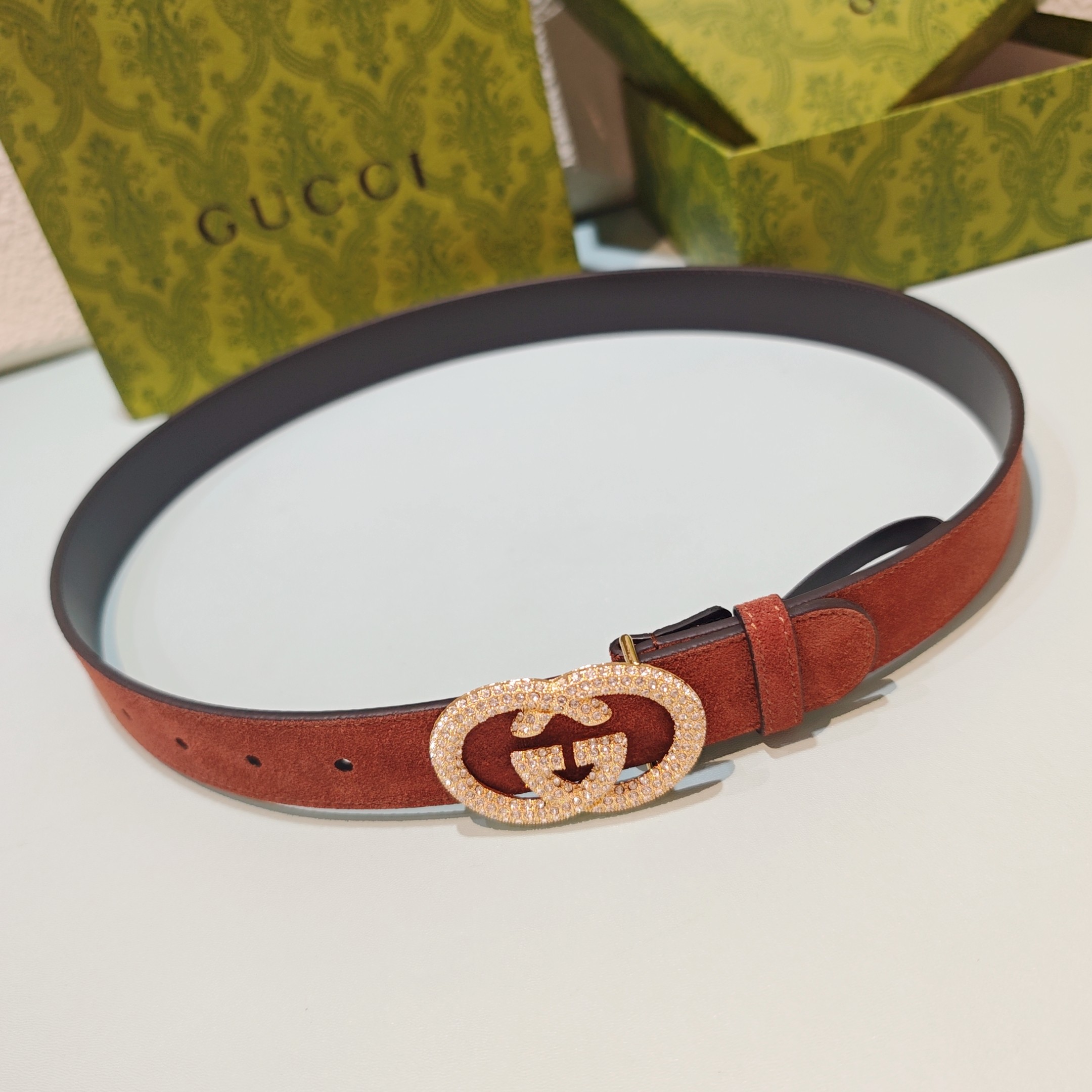 💥💥💥3.0cm 古驰 腰带，双面头层牛皮，长度：75.80.85.90.95.100.105欧，铜五金