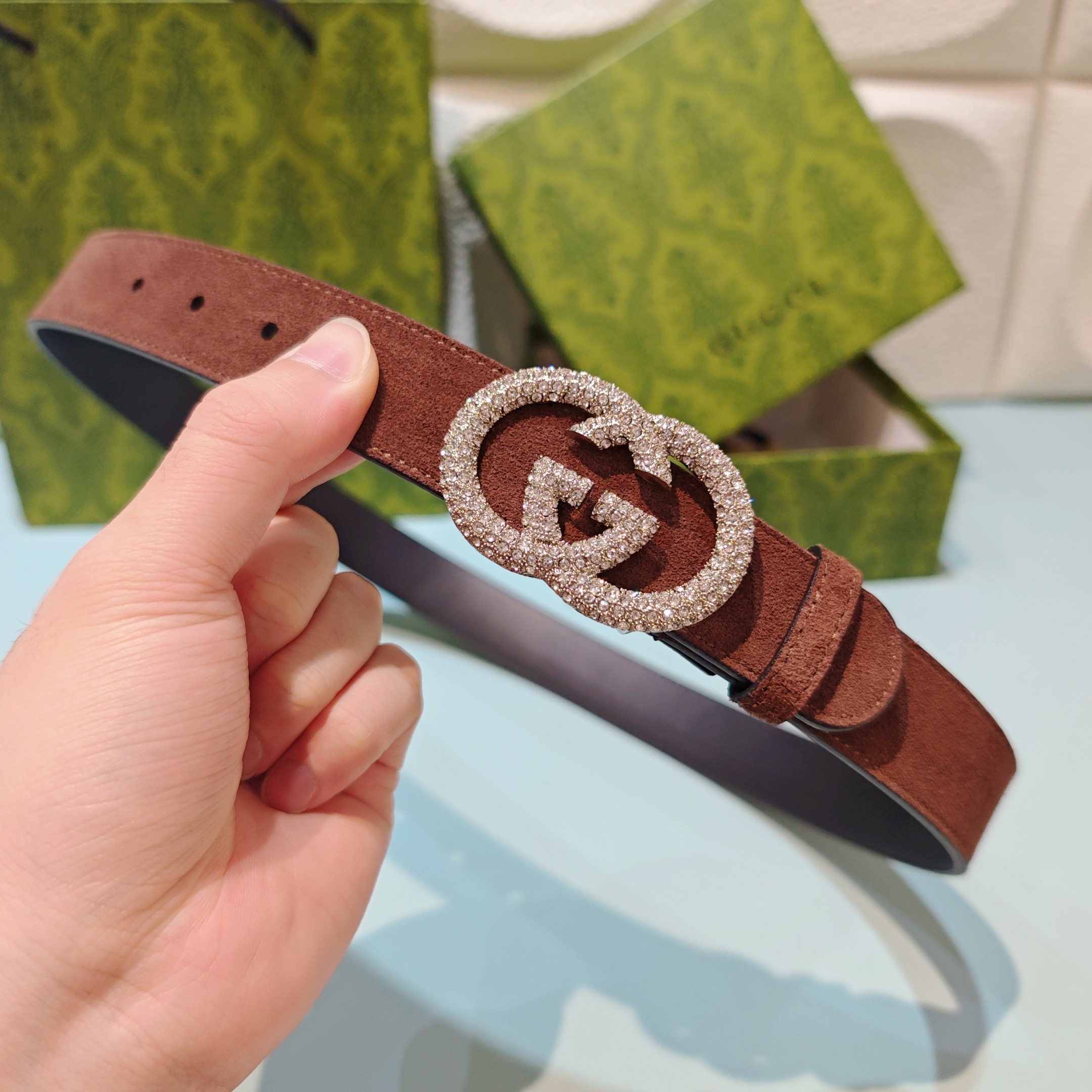 💥💥💥3.0cm 古驰 腰带，双面头层牛皮，长度：75.80.85.90.95.100.105欧，铜五金