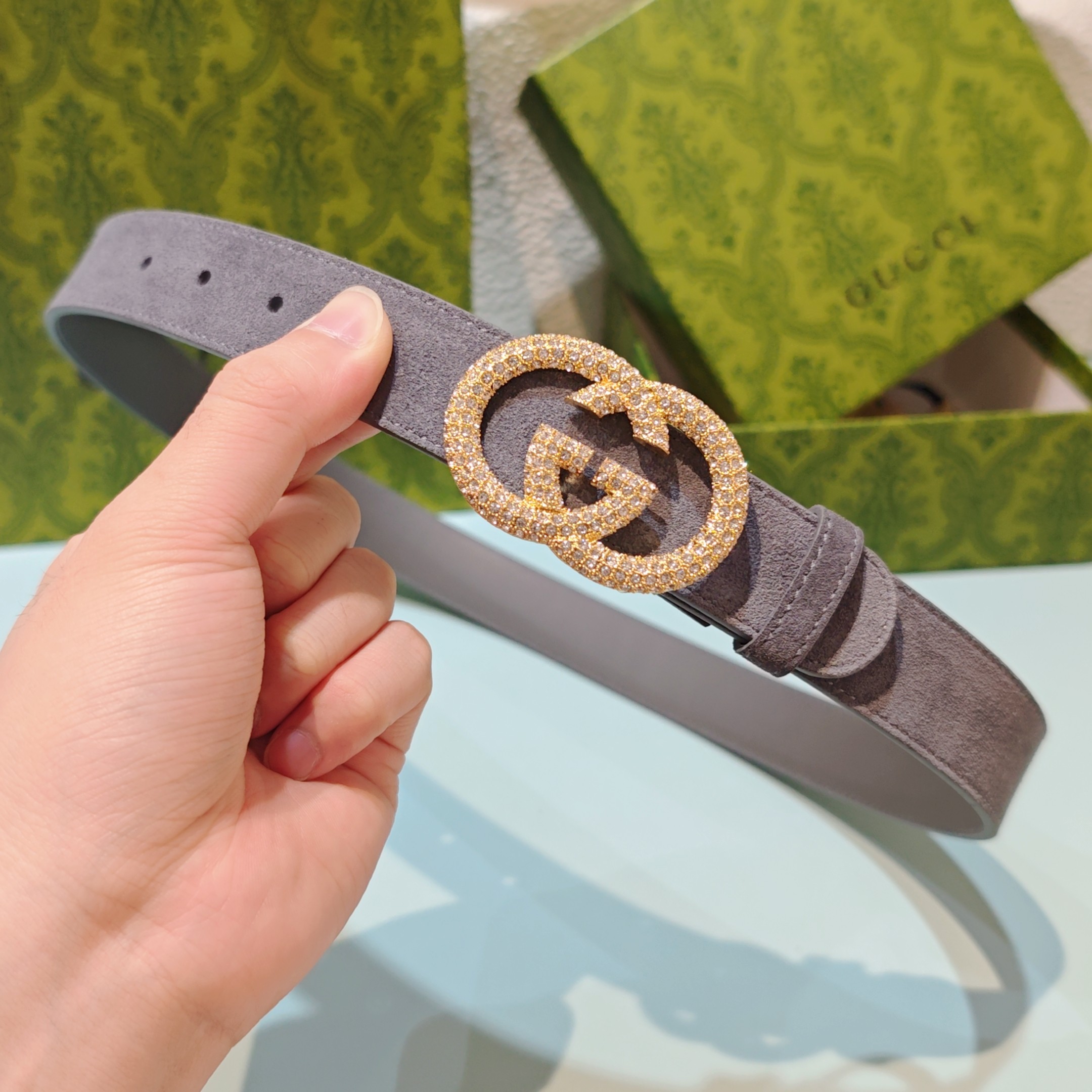 💥💥💥3.0cm 古驰 腰带，双面头层牛皮，长度：75.80.85.90.95.100.105欧，铜五金