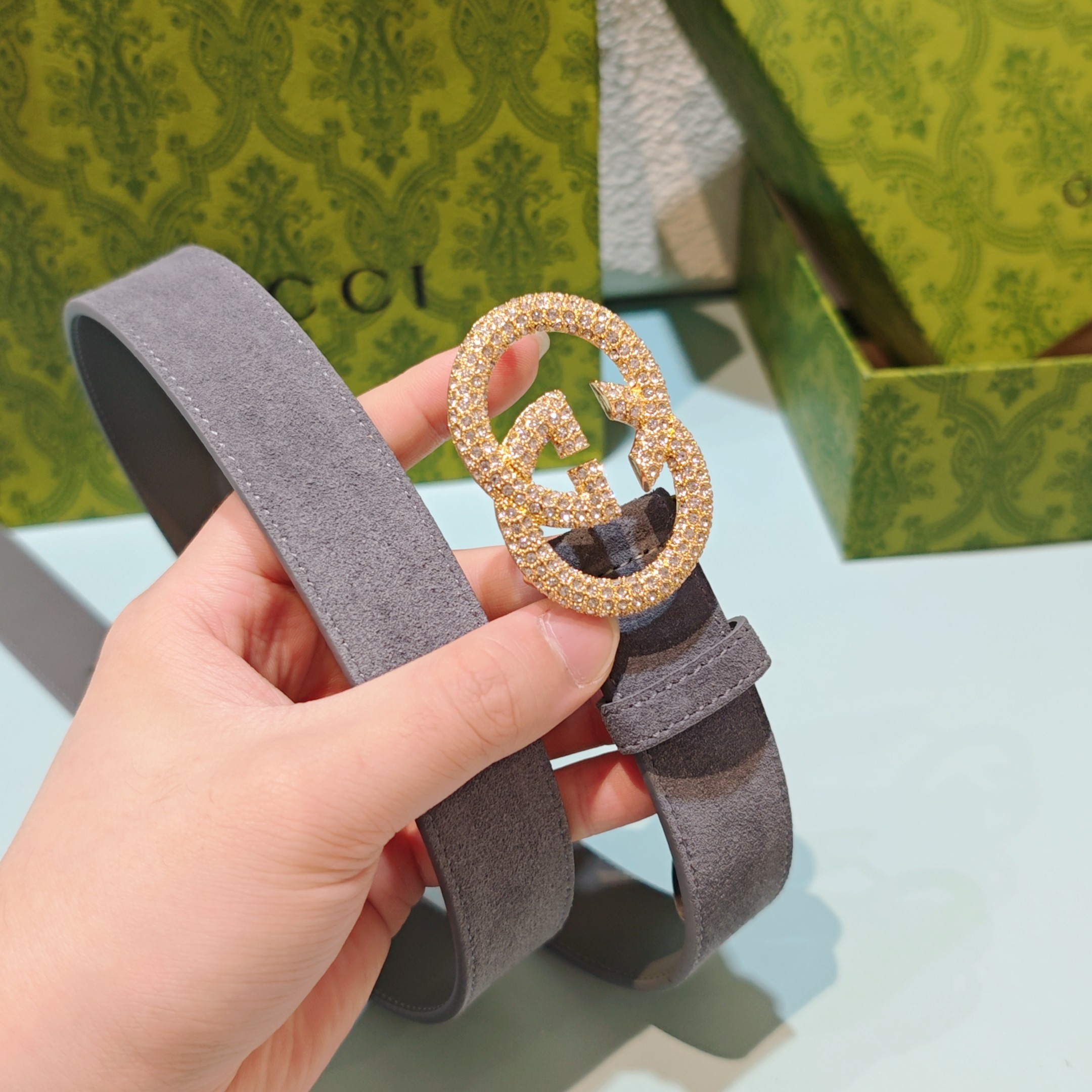 💥💥💥3.0cm 古驰 腰带，双面头层牛皮，长度：75.80.85.90.95.100.105欧，铜五金