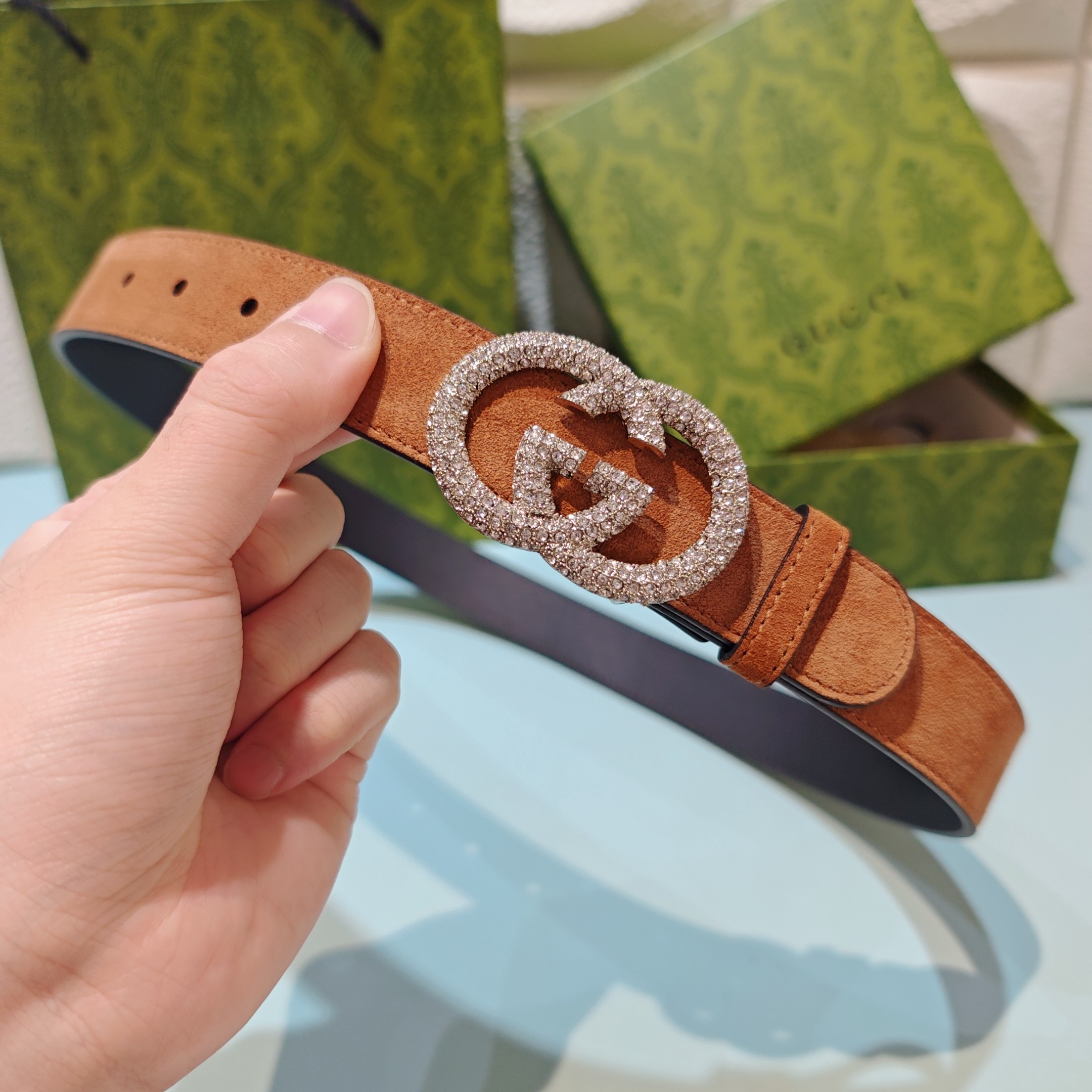 💥💥💥3.0cm 古驰 腰带，双面头层牛皮，长度：75.80.85.90.95.100.105欧，铜五金