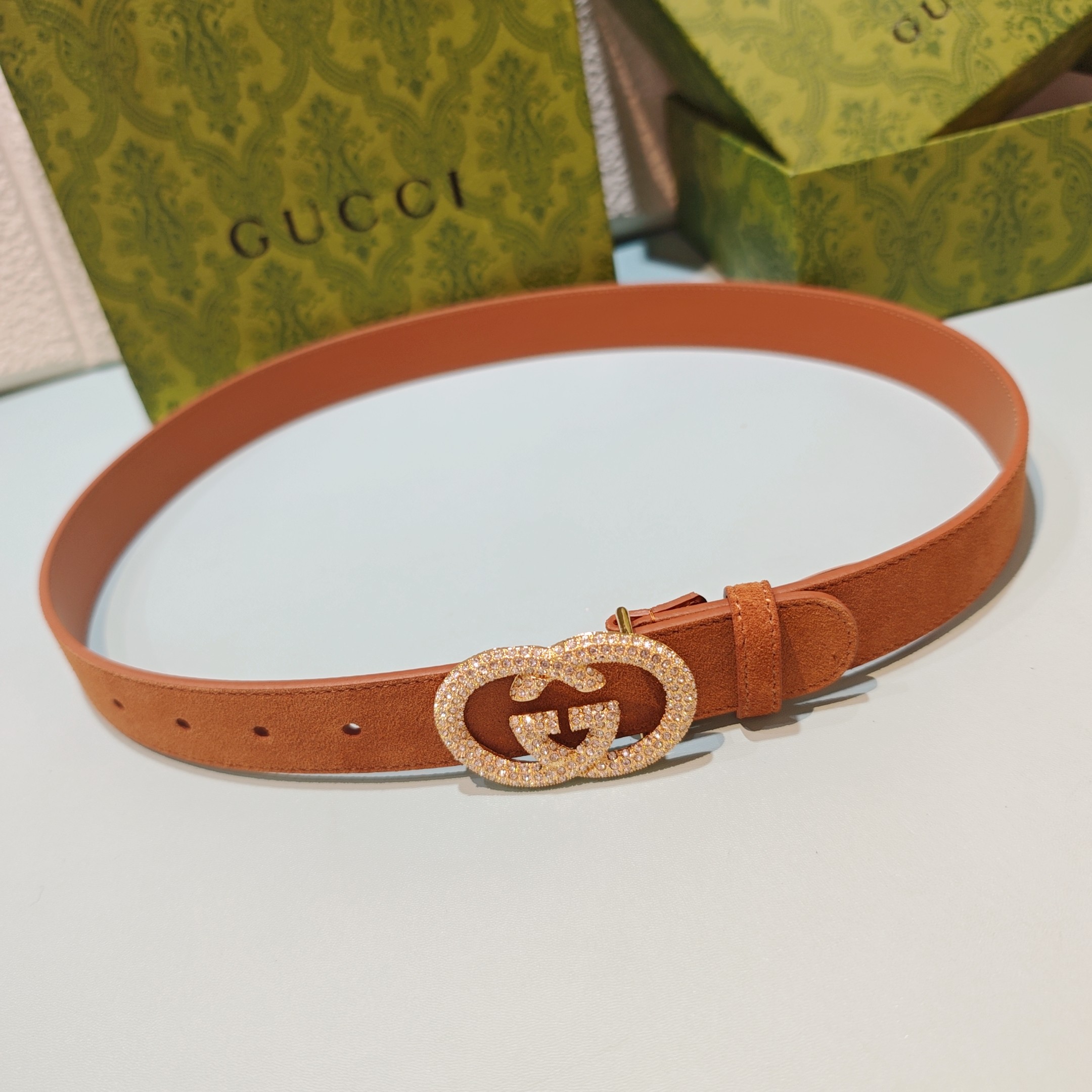 💥💥💥3.0cm 古驰 腰带，双面头层牛皮，长度：75.80.85.90.95.100.105欧，铜五金