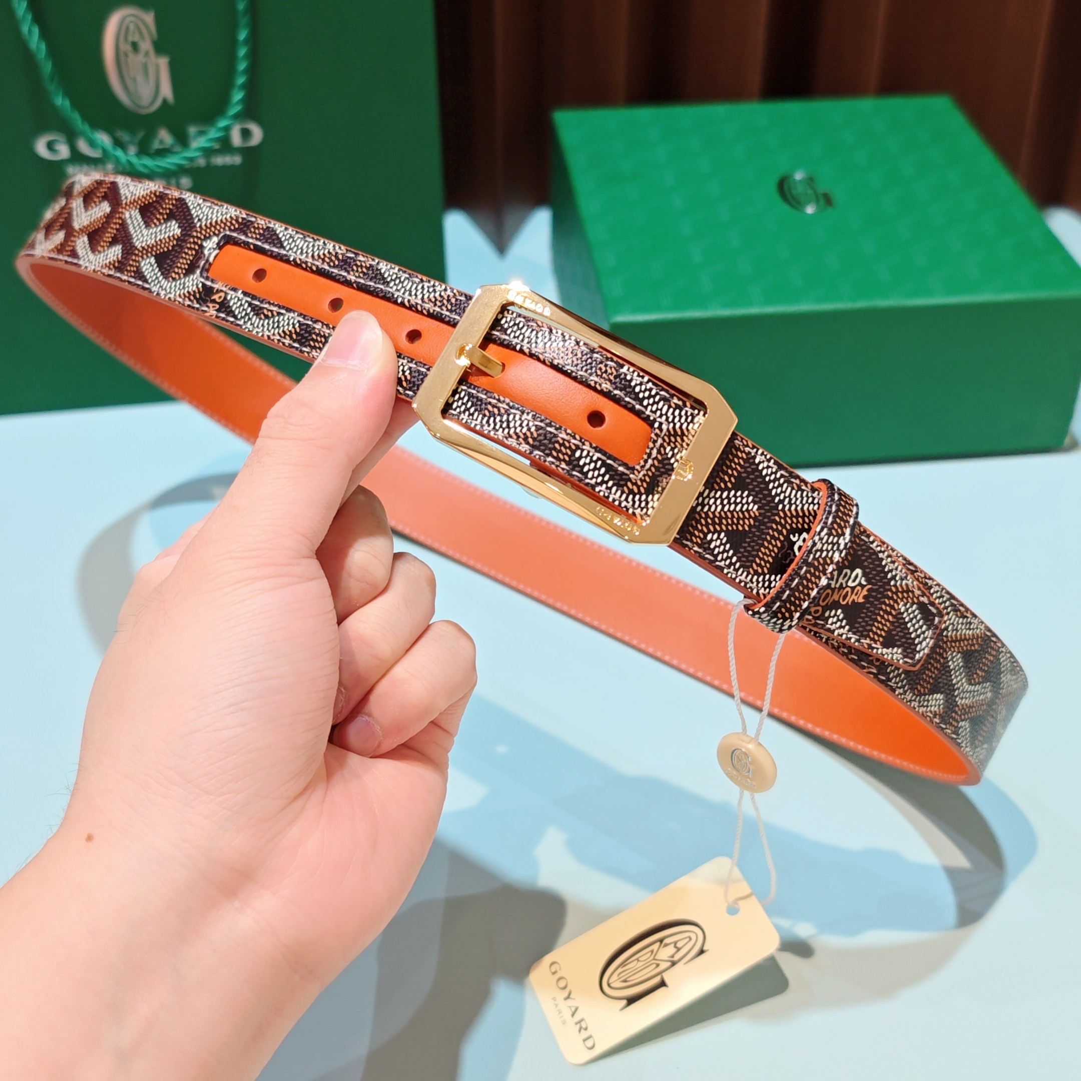 💥💥💥Goyard戈雅，宽度3.0cm，长度:75.80.85.90.95.100.欧，带身采用进口头层