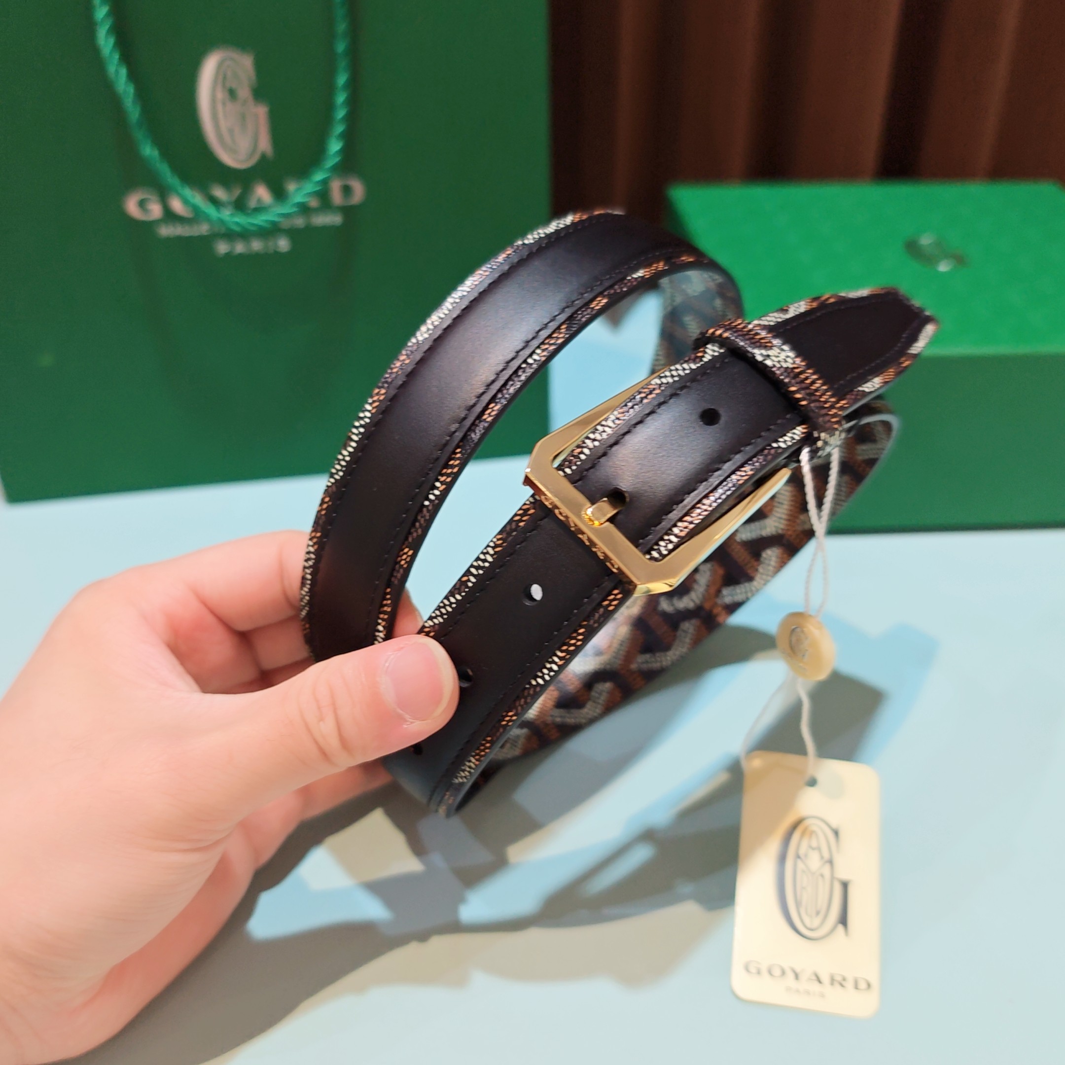 💥💥💥Goyard戈雅，宽度3.0cm，长度:75.80.85.90.95.100.欧，带身采用进口头层