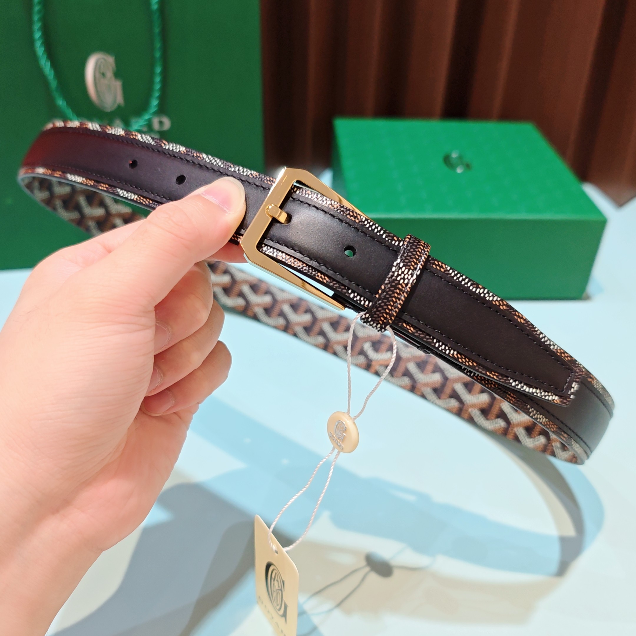 💥💥💥Goyard戈雅，宽度3.0cm，长度:75.80.85.90.95.100.欧，带身采用进口头层