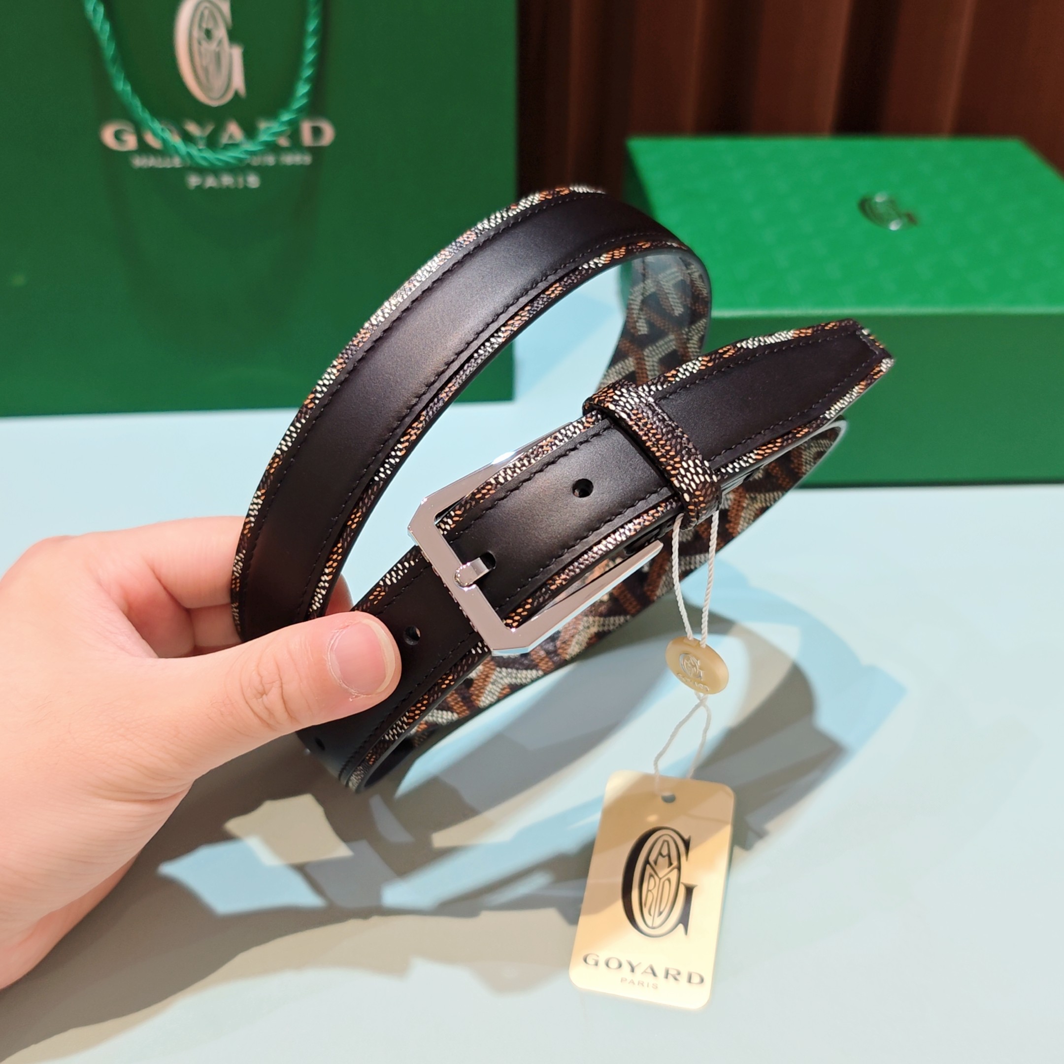 💥💥💥Goyard戈雅，宽度3.0cm，长度:75.80.85.90.95.100.欧，带身采用进口头层