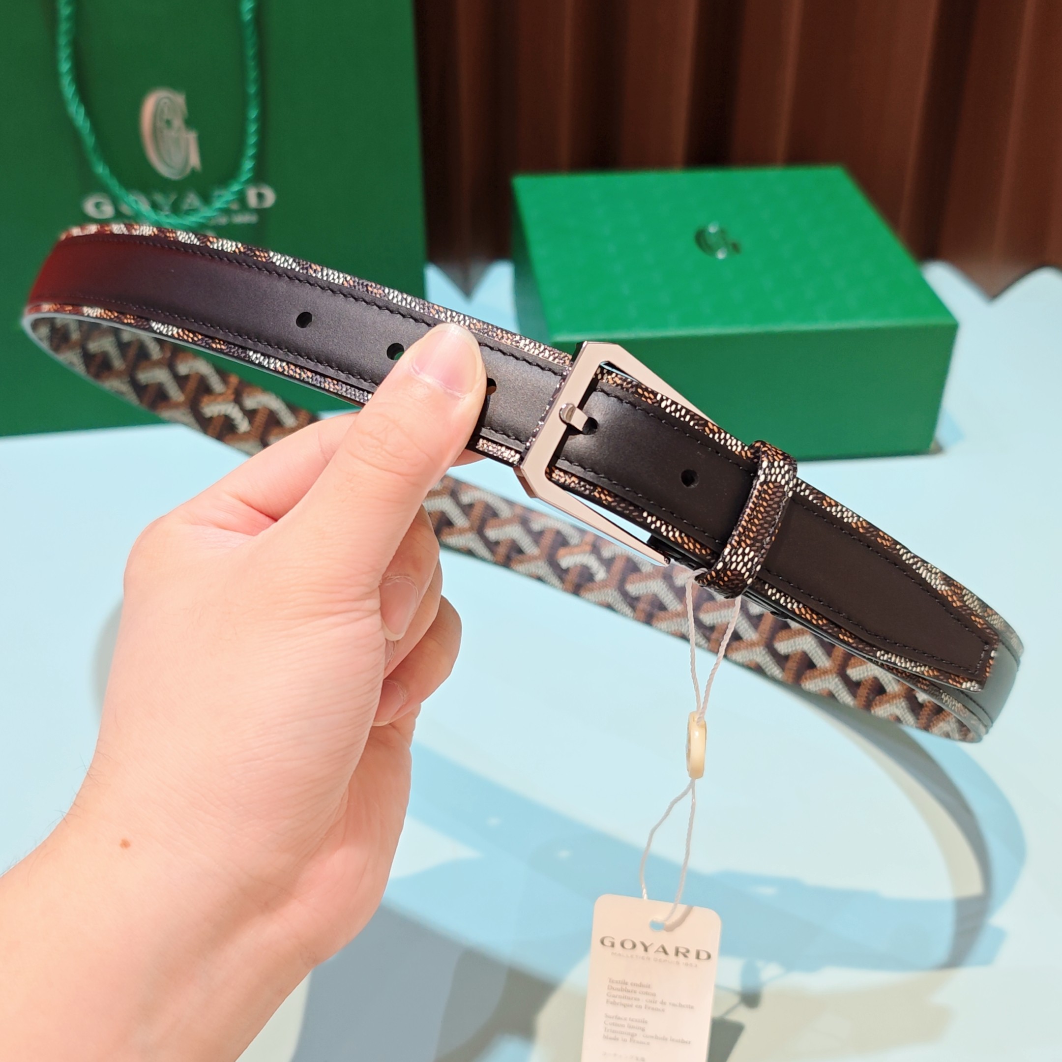 💥💥💥Goyard戈雅，宽度3.0cm，长度:75.80.85.90.95.100.欧，带身采用进口头层