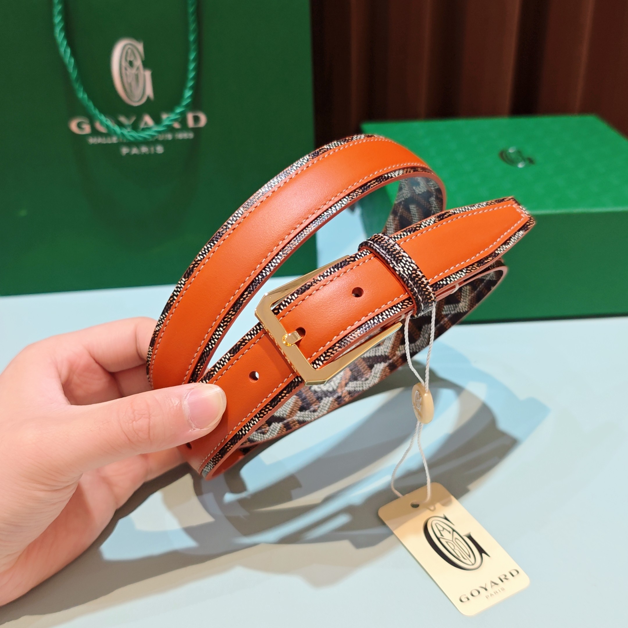 💥💥💥Goyard戈雅，宽度3.0cm，长度:75.80.85.90.95.100.欧，带身采用进口头层