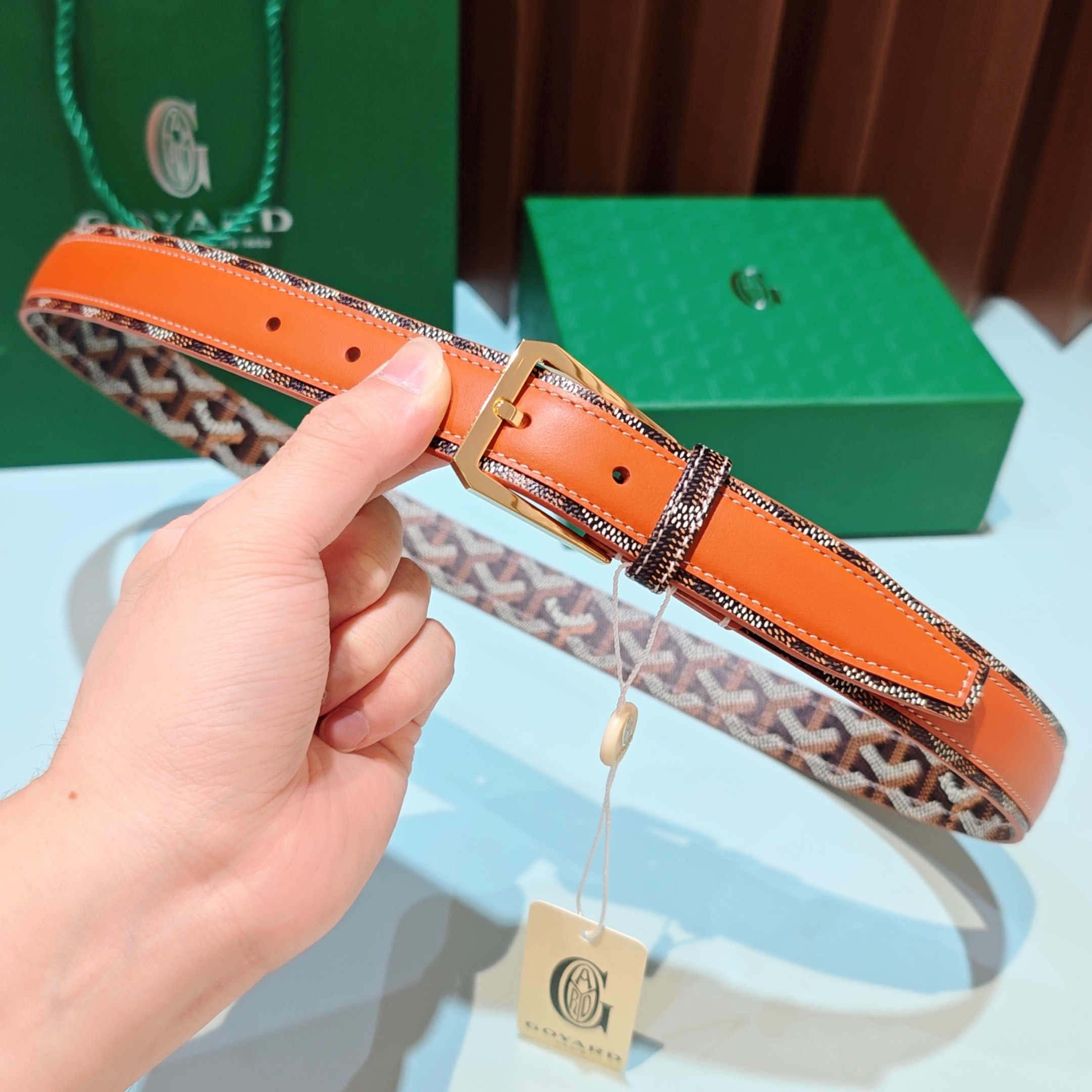 💥💥💥Goyard戈雅，宽度3.0cm，长度:75.80.85.90.95.100.欧，带身采用进口头层