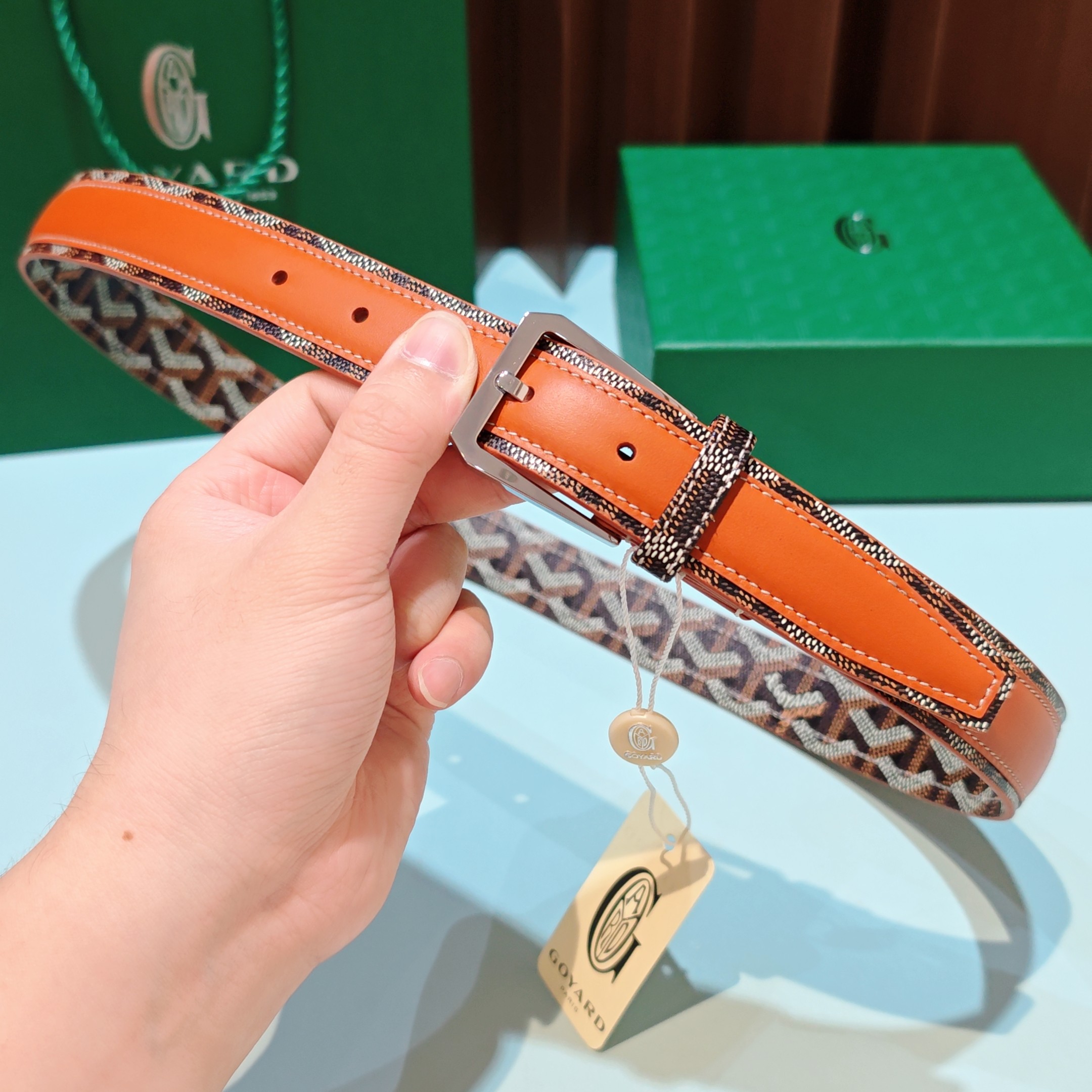 💥💥💥Goyard戈雅，宽度3.0cm，长度:75.80.85.90.95.100.欧，带身采用进口头层