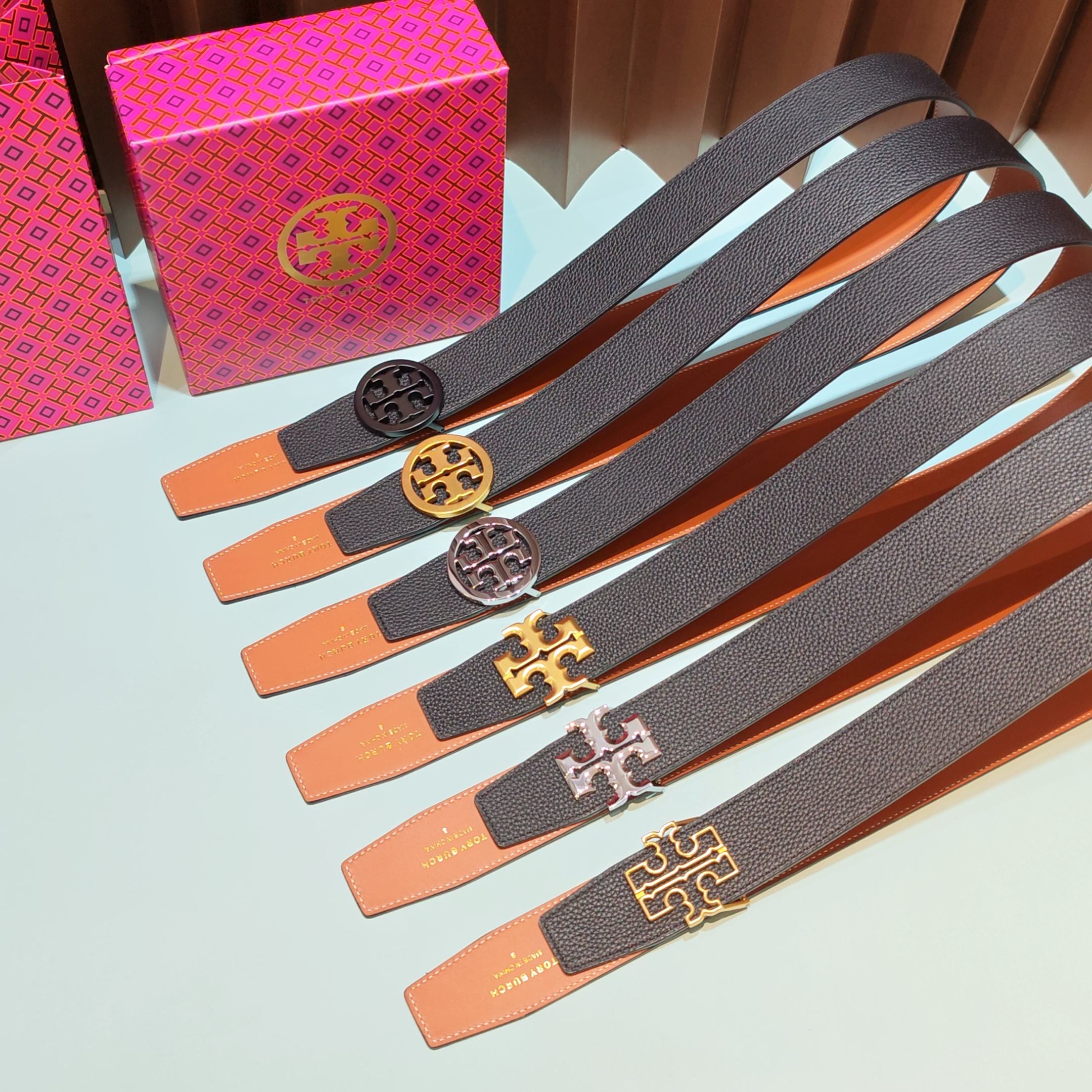 💥💥💥4.0cm托尼腰带，双面头层牛皮，长度：75.80.85.90.95.100.欧，铜五金扣原版开模