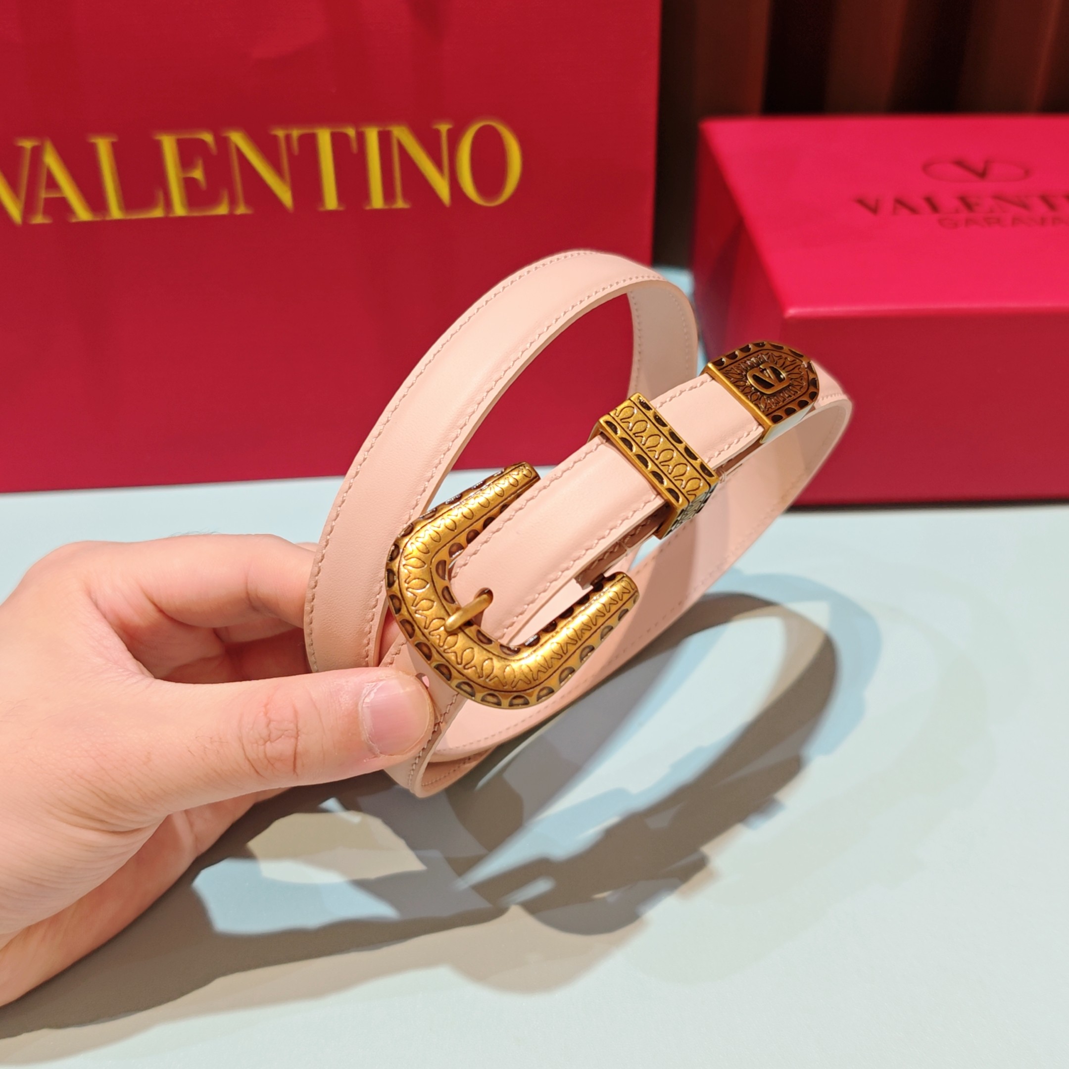 💥💥💥2.0cm 华伦天奴 腰带，双面头层牛皮，长度：75.80.85.90.95.100.105欧，铜