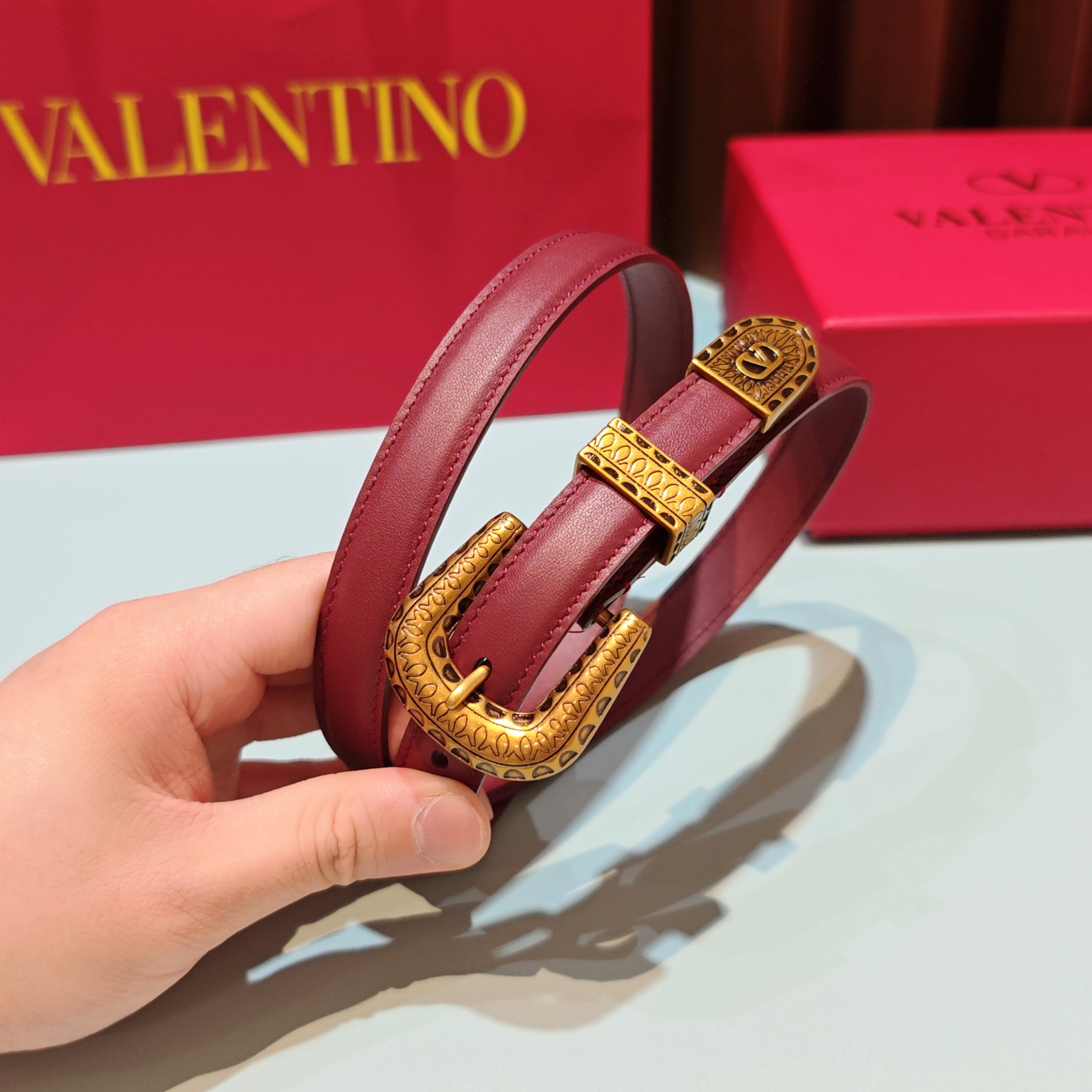 💥💥💥2.0cm 华伦天奴 腰带，双面头层牛皮，长度：75.80.85.90.95.100.105欧，铜