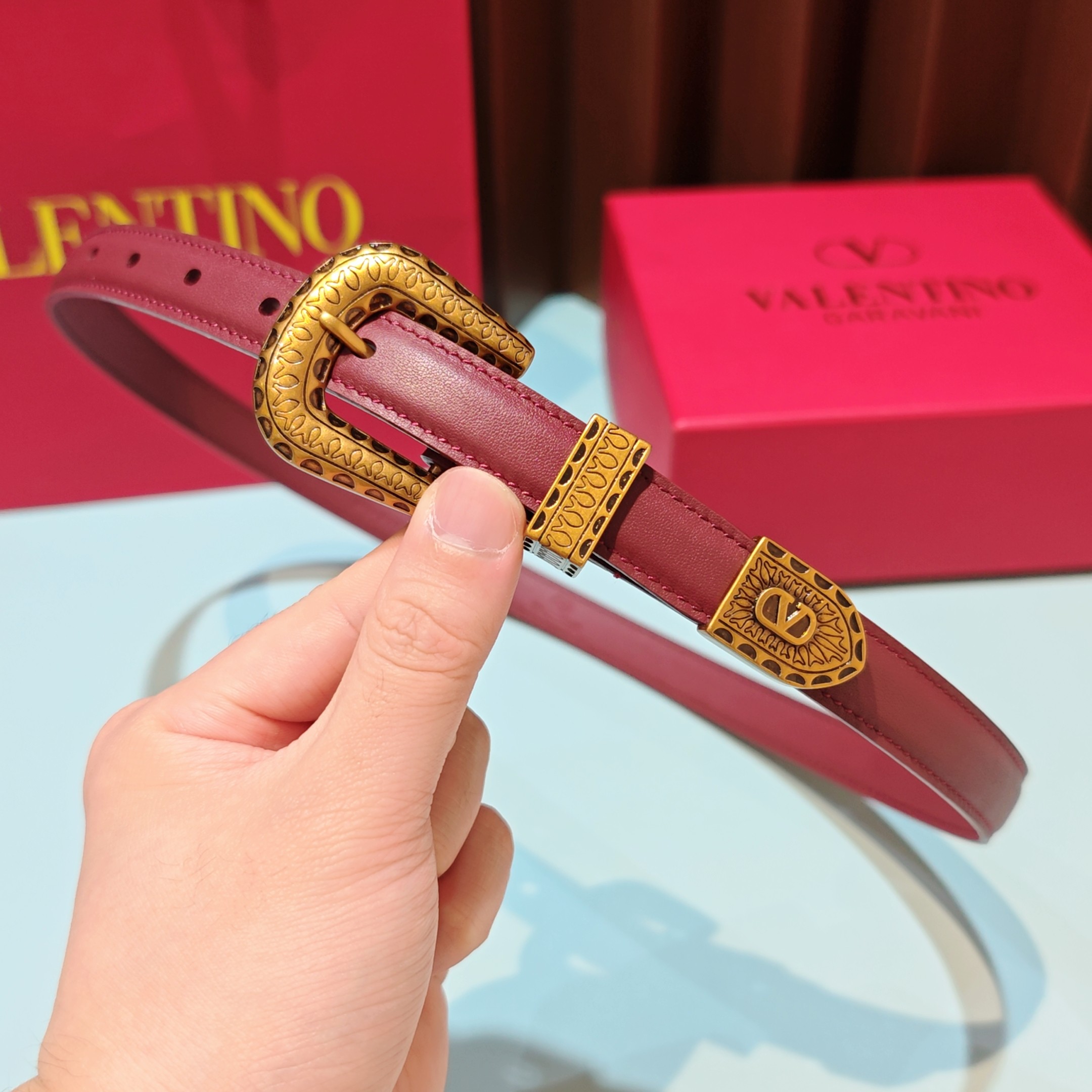 💥💥💥2.0cm 华伦天奴 腰带，双面头层牛皮，长度：75.80.85.90.95.100.105欧，铜