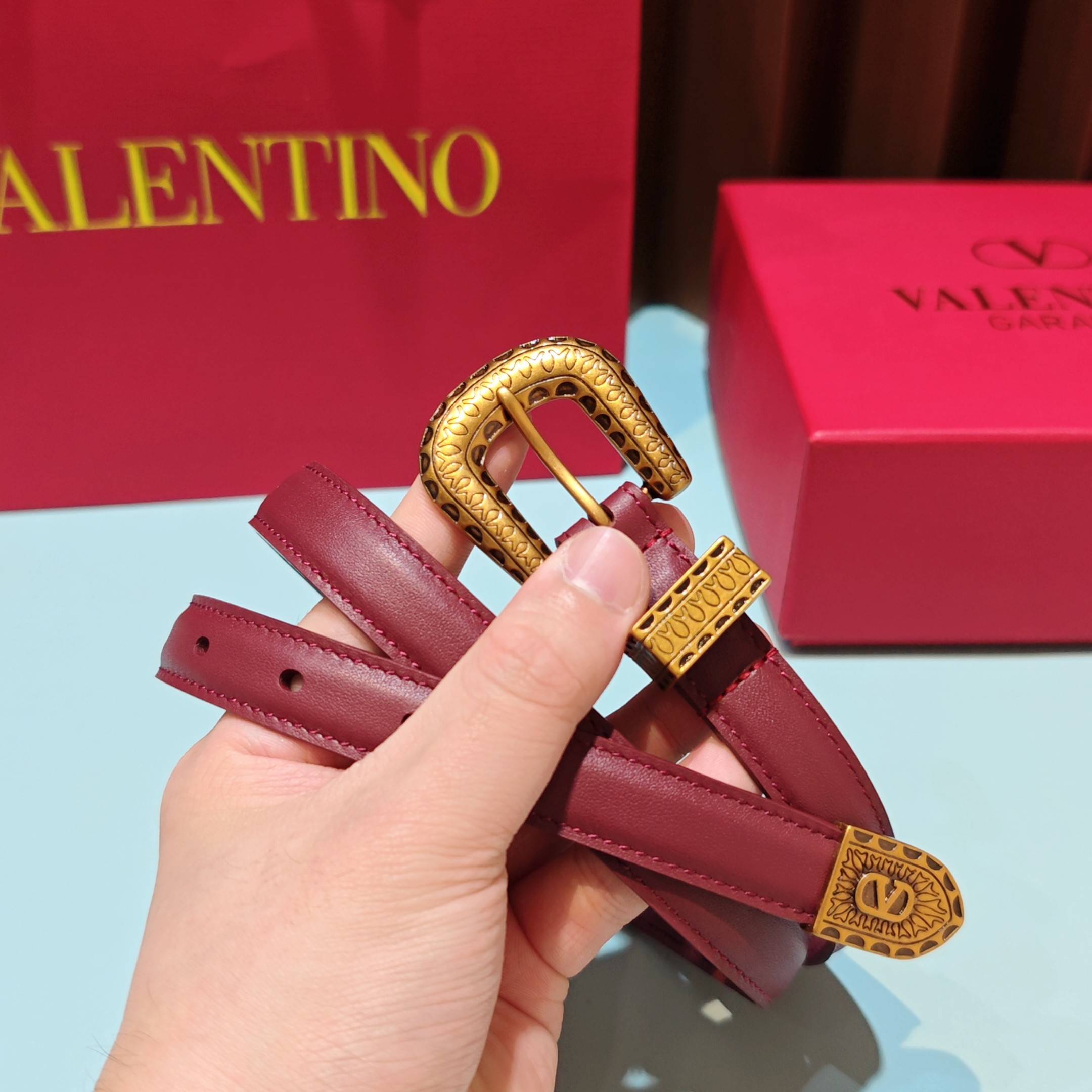 💥💥💥2.0cm 华伦天奴 腰带，双面头层牛皮，长度：75.80.85.90.95.100.105欧，铜