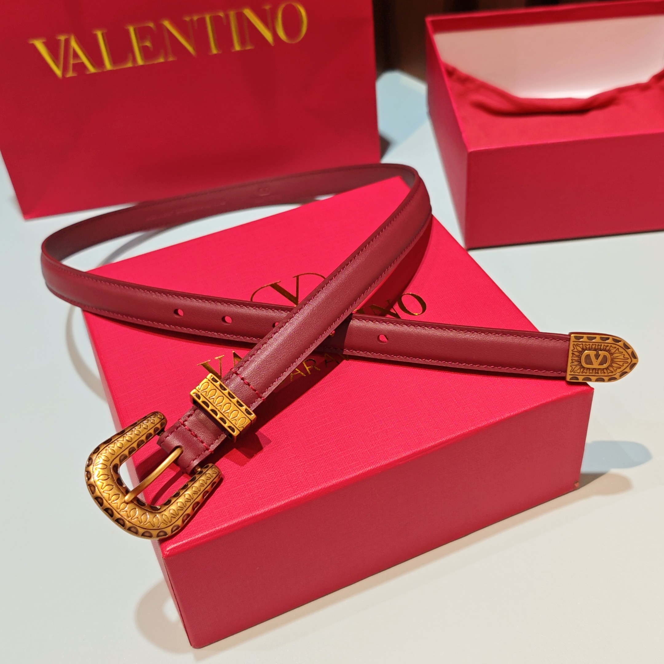 💥💥💥2.0cm 华伦天奴 腰带，双面头层牛皮，长度：75.80.85.90.95.100.105欧，铜