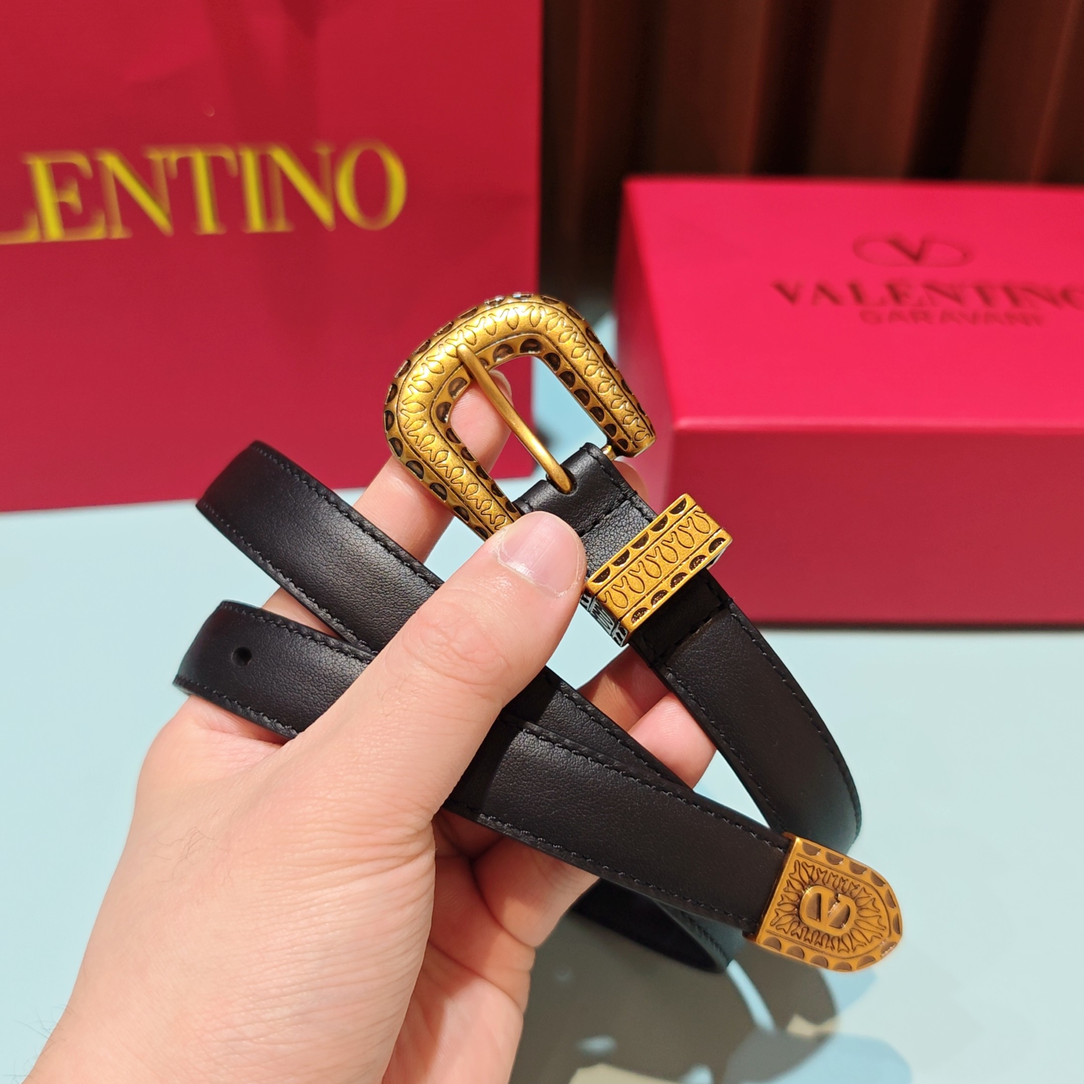 💥💥💥2.0cm 华伦天奴 腰带，双面头层牛皮，长度：75.80.85.90.95.100.105欧，铜