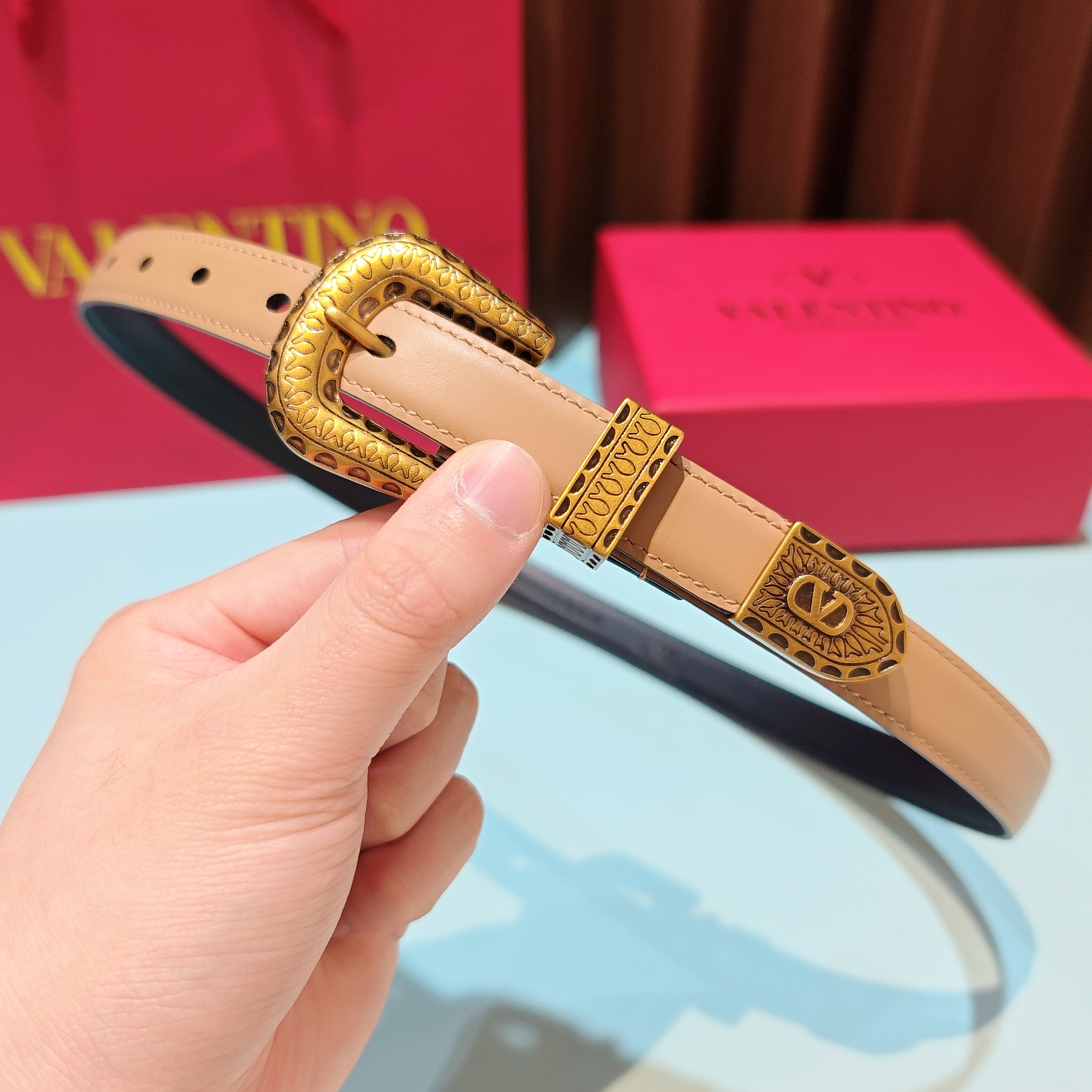 💥💥💥2.0cm 华伦天奴 腰带，双面头层牛皮，长度：75.80.85.90.95.100.105欧，铜