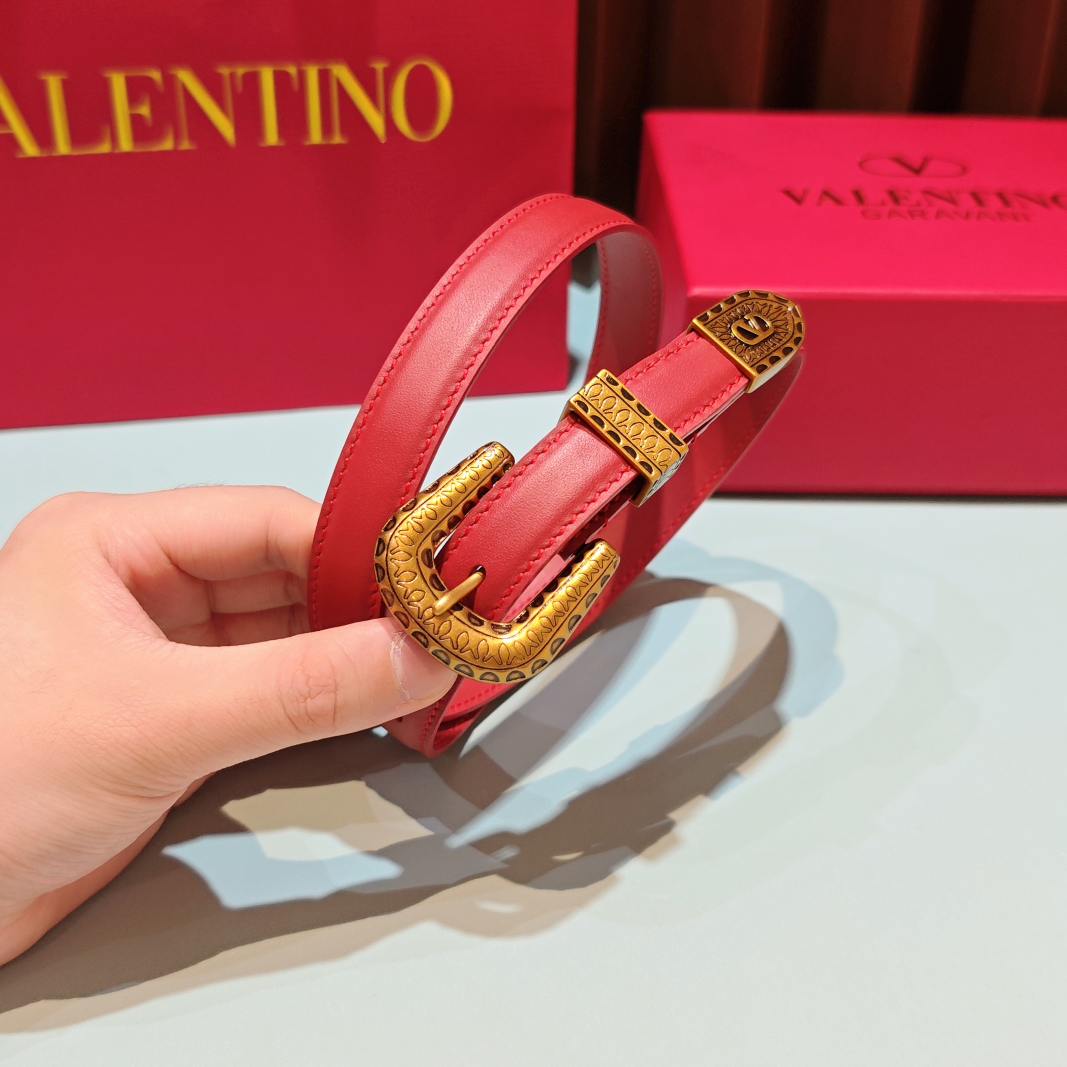 💥💥💥2.0cm 华伦天奴 腰带，双面头层牛皮，长度：75.80.85.90.95.100.105欧，铜