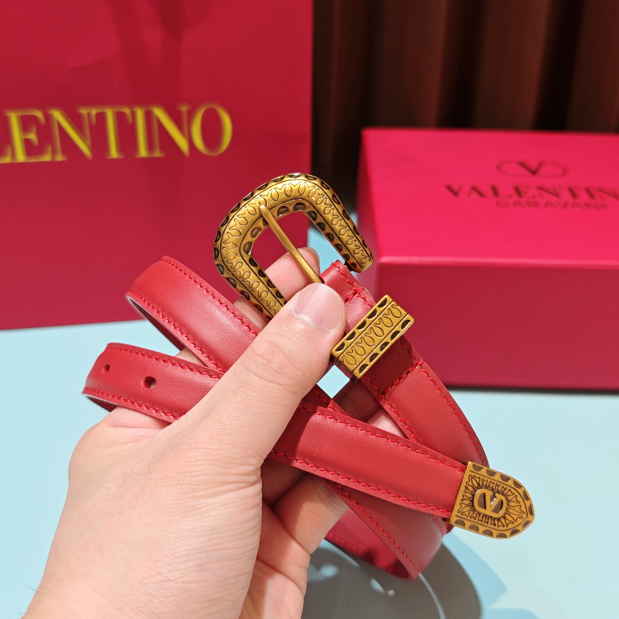 💥💥💥2.0cm 华伦天奴 腰带，双面头层牛皮，长度：75.80.85.90.95.100.105欧，铜