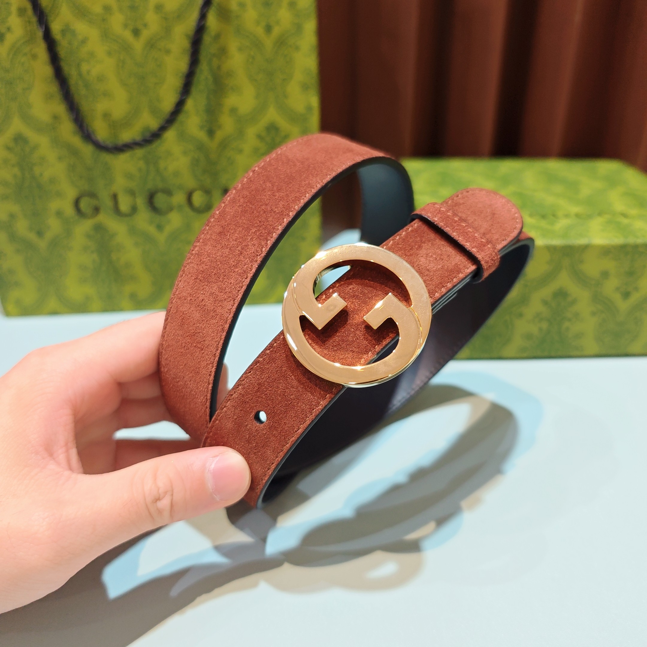 💥💥💥3.0cm 古驰 腰带，双面头层牛皮，长度：75.80.85.90.95.100.105欧，铜五金