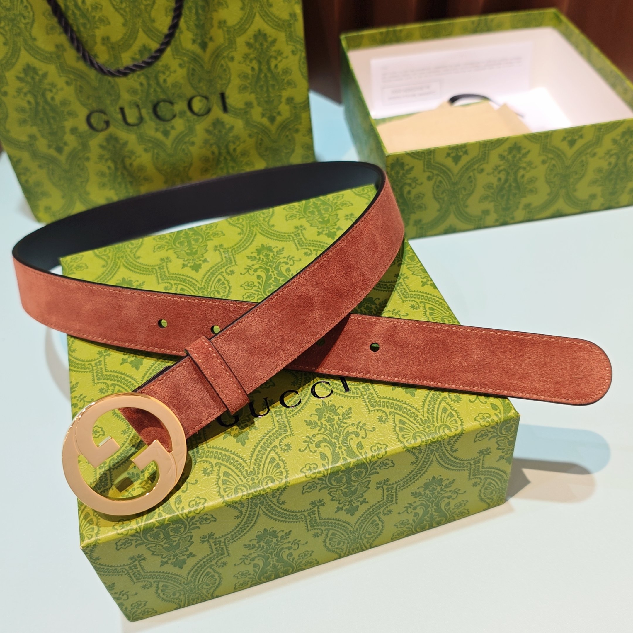 💥💥💥3.0cm 古驰 腰带，双面头层牛皮，长度：75.80.85.90.95.100.105欧，铜五金