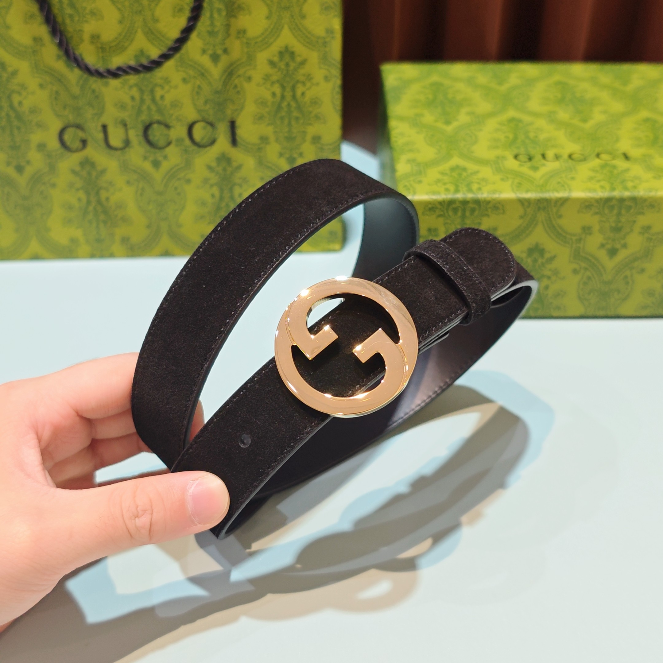 💥💥💥3.0cm 古驰 腰带，双面头层牛皮，长度：75.80.85.90.95.100.105欧，铜五金