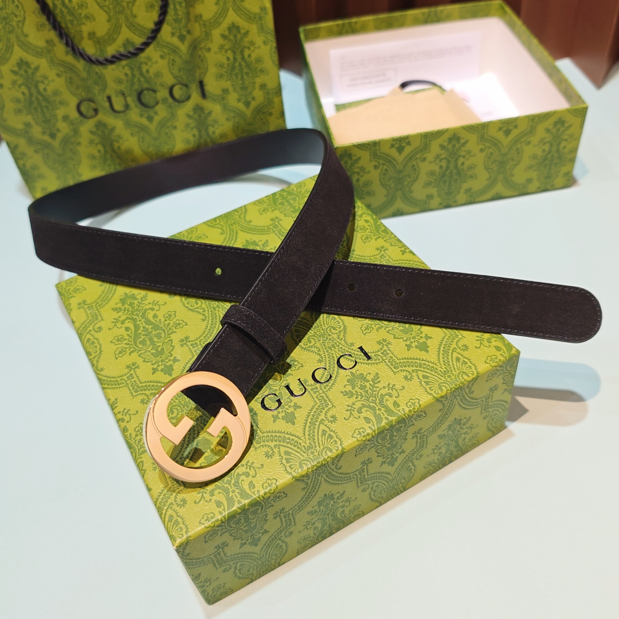 💥💥💥3.0cm 古驰 腰带，双面头层牛皮，长度：75.80.85.90.95.100.105欧，铜五金