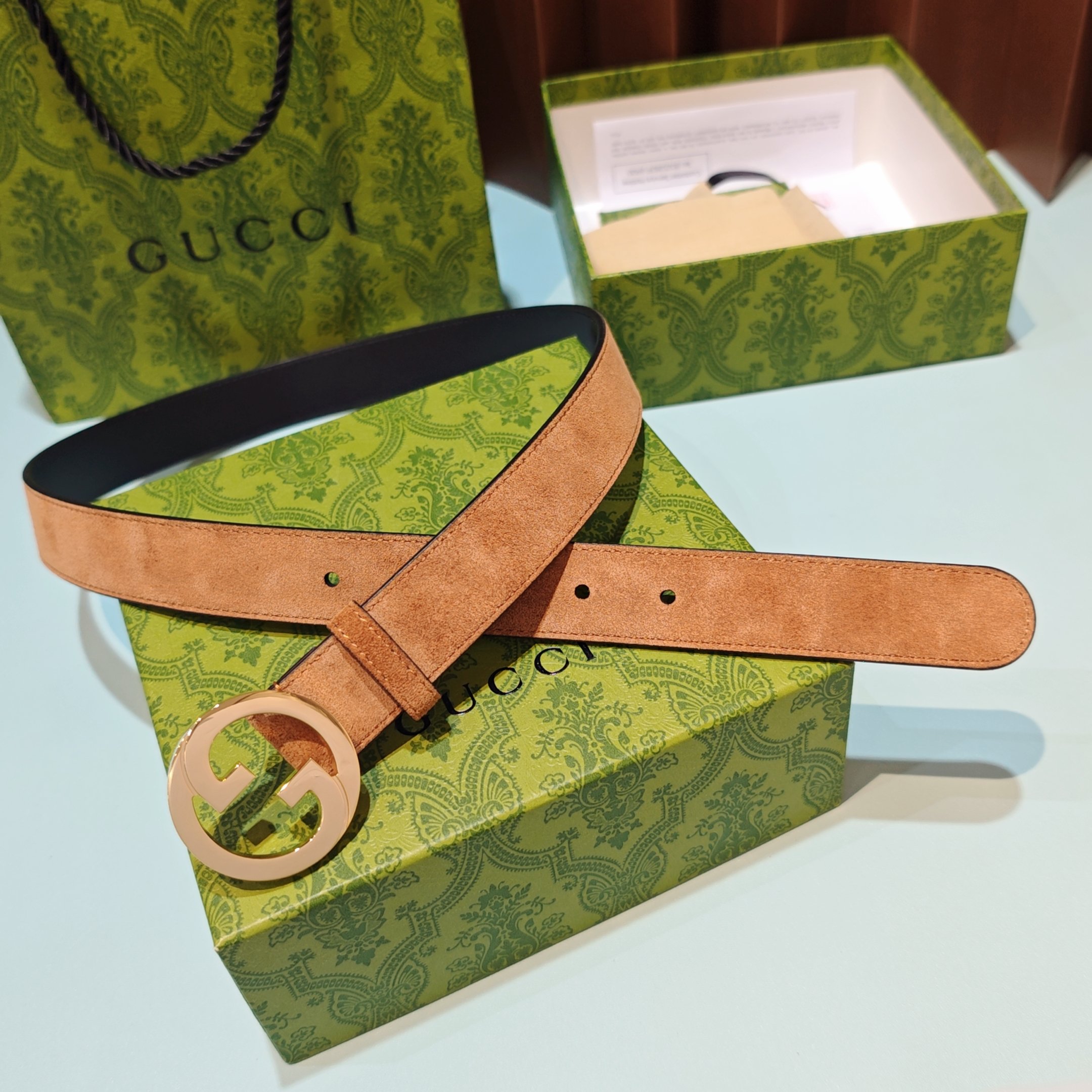 💥💥💥3.0cm 古驰 腰带，双面头层牛皮，长度：75.80.85.90.95.100.105欧，铜五金