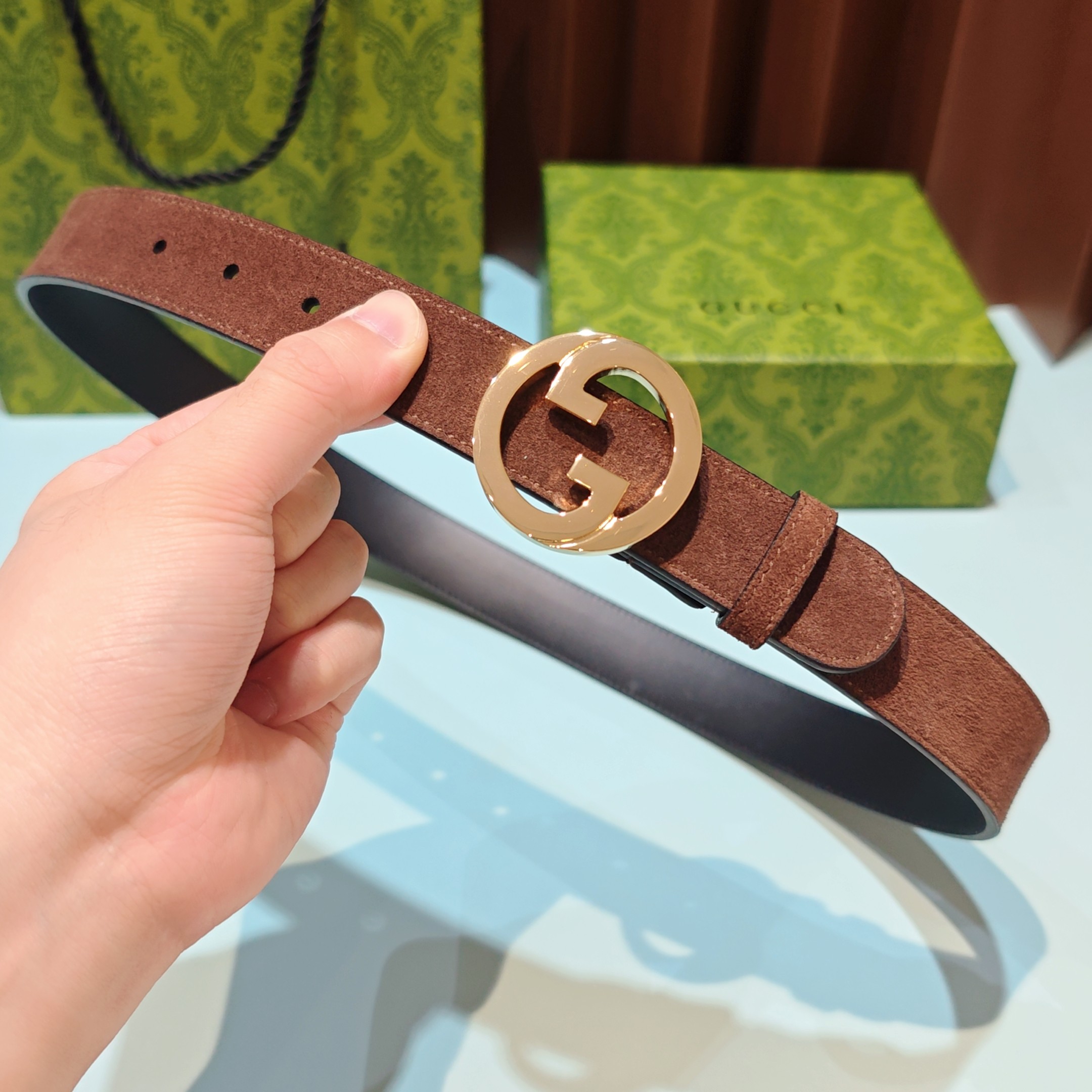 💥💥💥3.0cm 古驰 腰带，双面头层牛皮，长度：75.80.85.90.95.100.105欧，铜五金