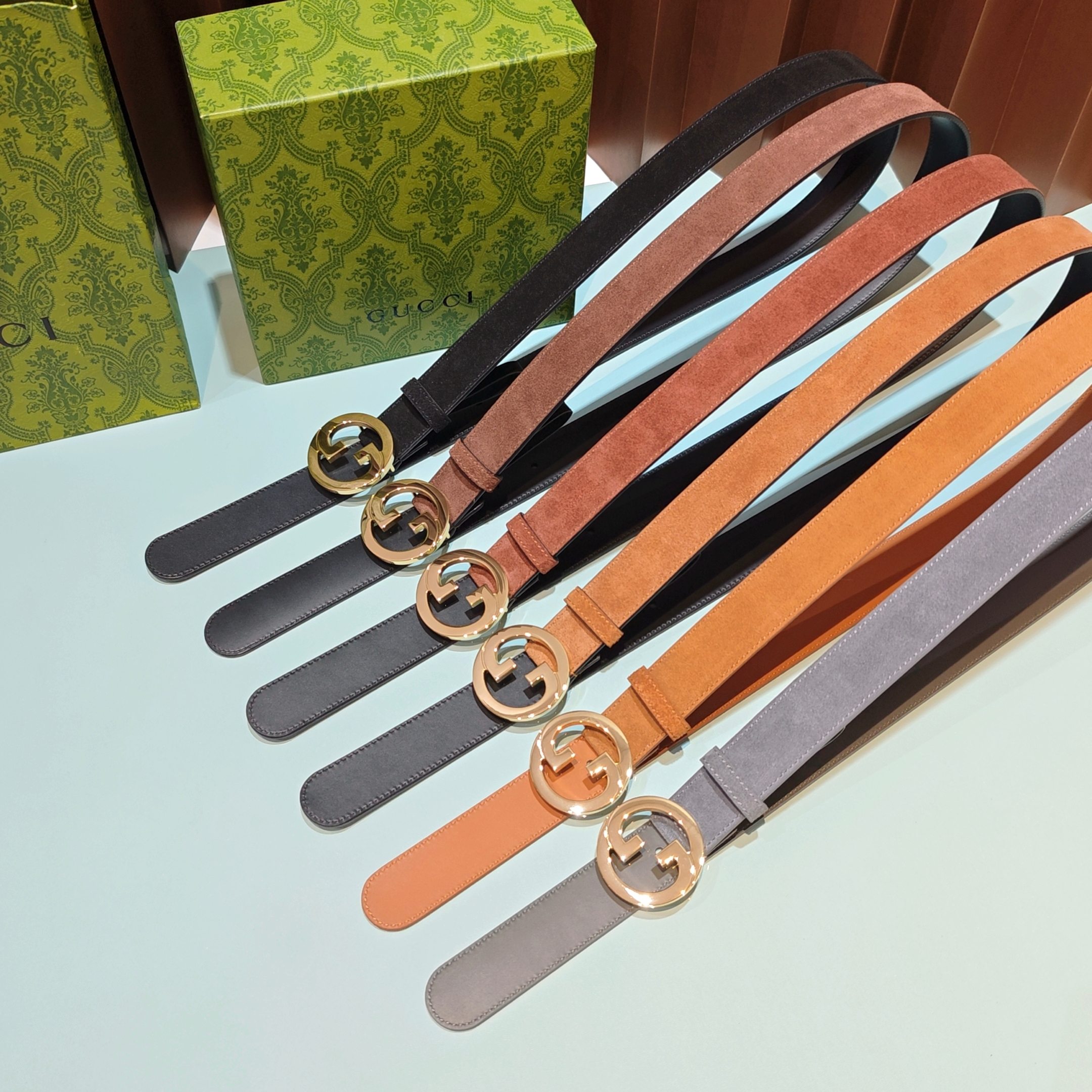 💥💥💥3.0cm 古驰 腰带，双面头层牛皮，长度：75.80.85.90.95.100.105欧，铜五金