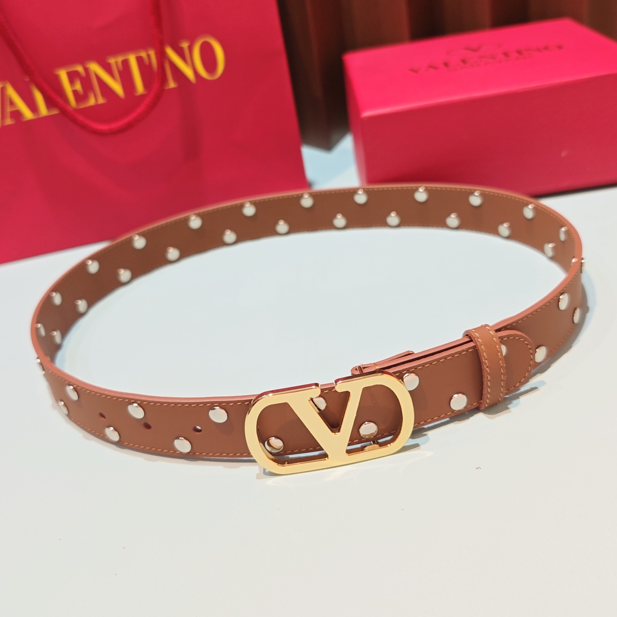 💥💥💥3.0cm 华伦天奴 腰带，双面头层牛皮，长度：75.80.85.90.95.100.105欧，铜